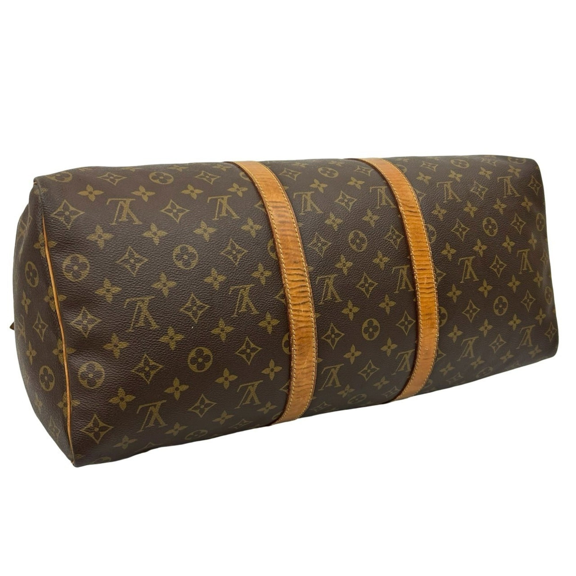 Louis Vuitton Brown Leather Pvc Boston Bag