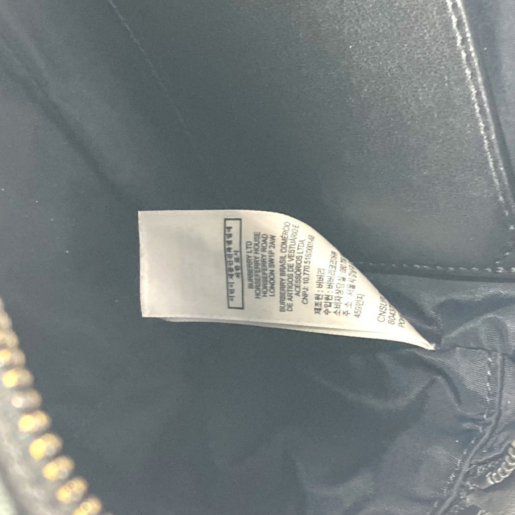 Burberry Black Gray Nylon Canvas Pochette Shoulder Bag