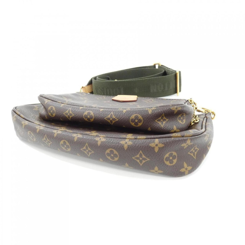 Louis Vuitton Monogram Khaki Marron Coated Canvas Pochette Shoulder Bag