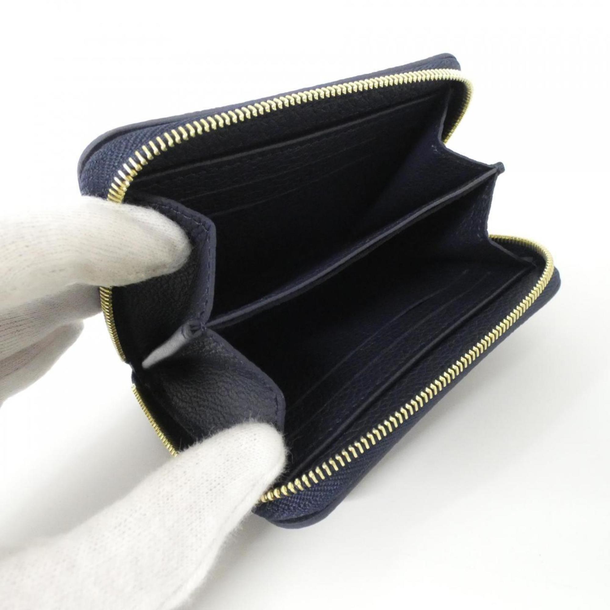 Louis Vuitton Bicolor Cream Monogram Navy Monogram Empreinte Leather Coin Purse/Coin Case