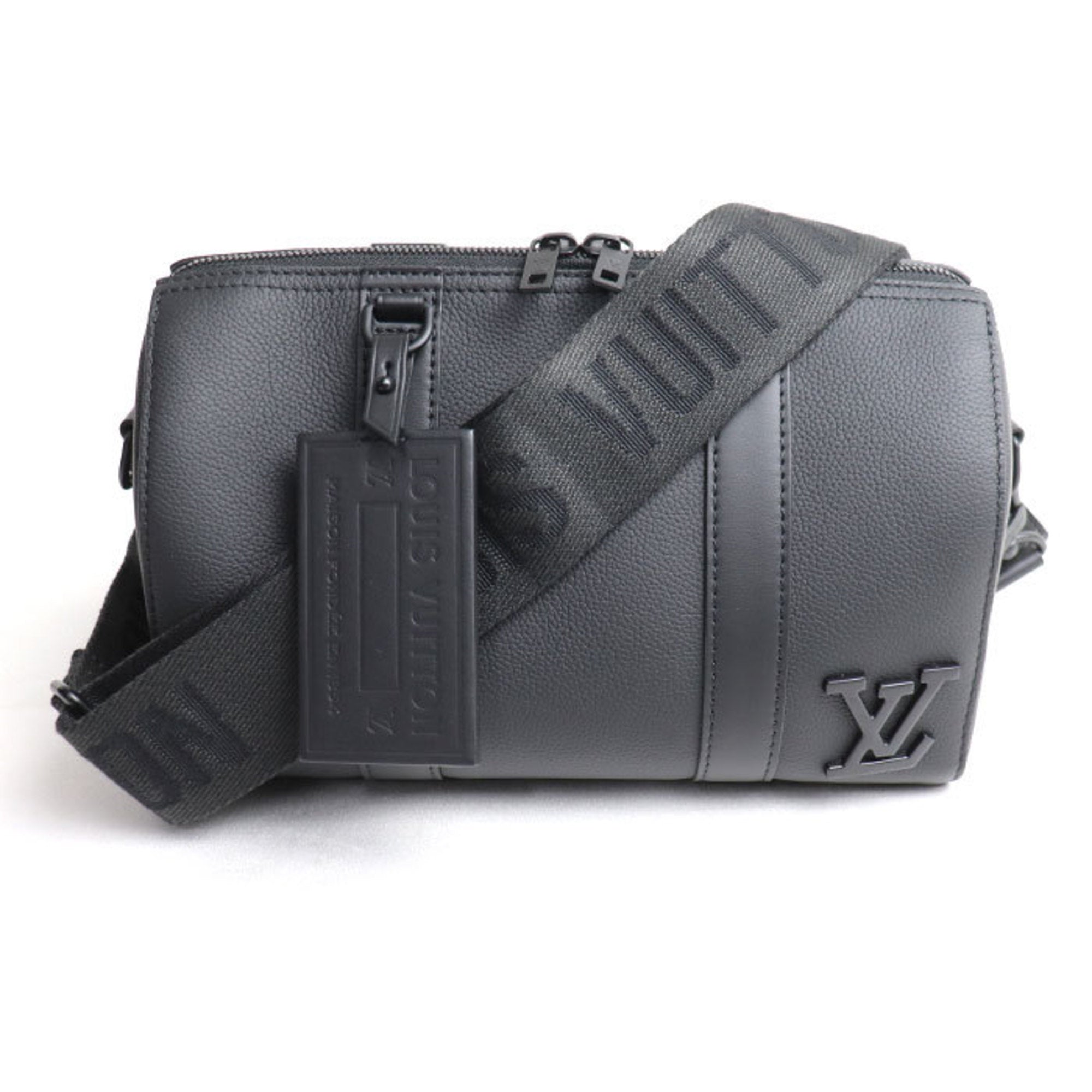 Louis Vuitton Black Leather Shoulder Bag