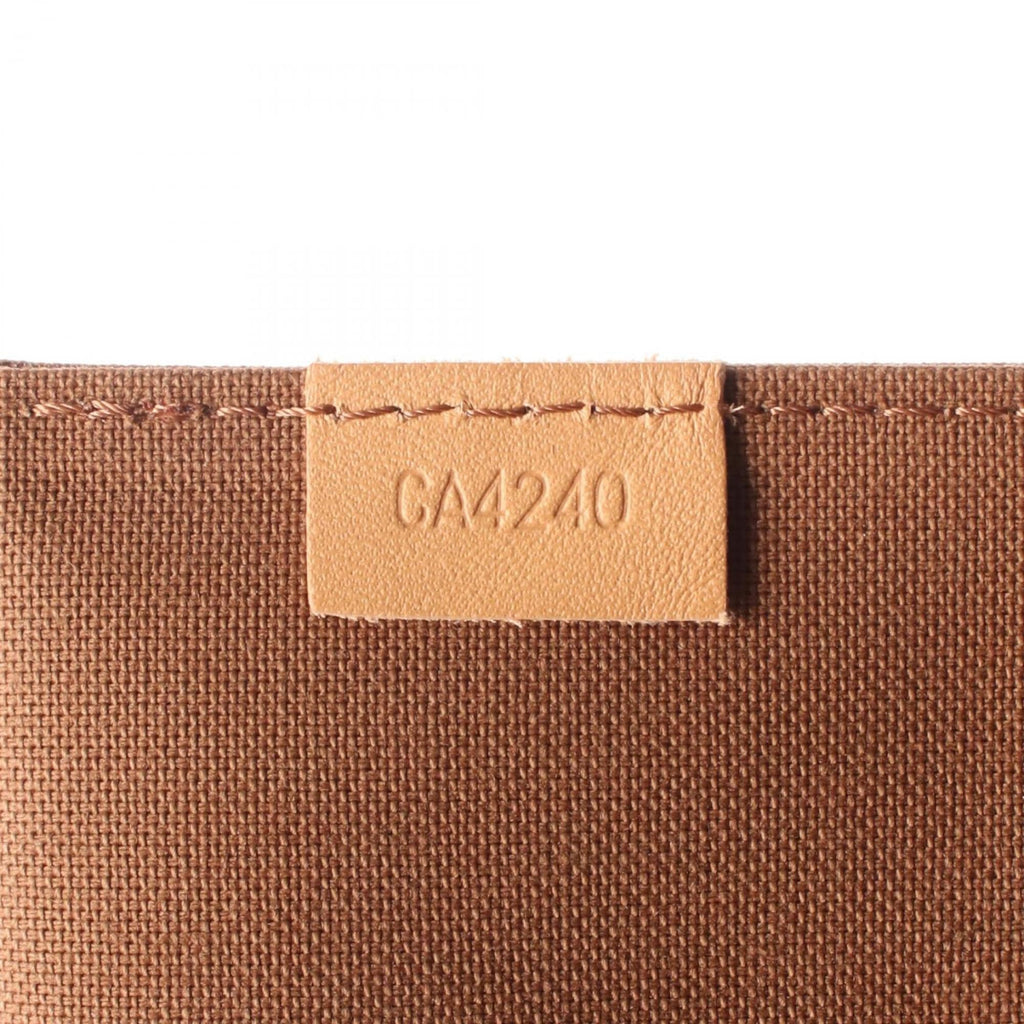 Louis Vuitton Brown Pvc Coated Canvas Leather Handbag