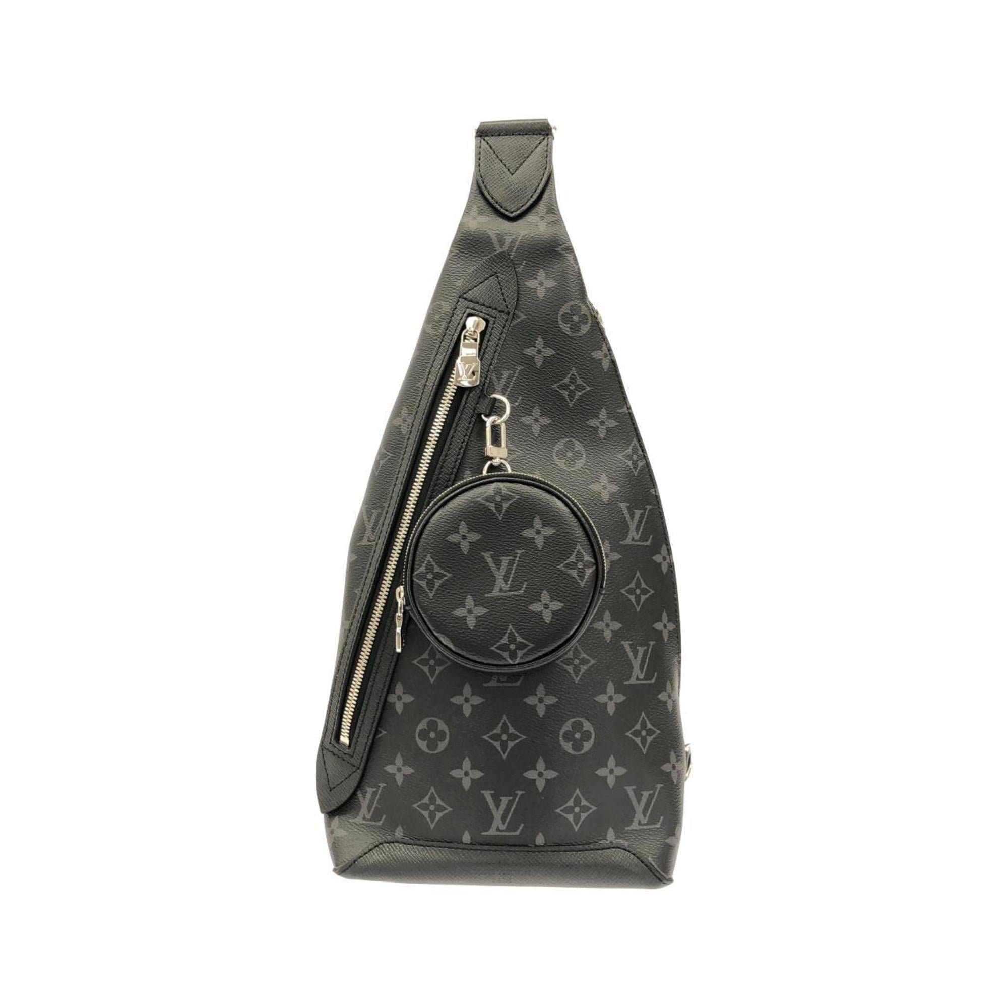 Louis Vuitton Black Coated Canvas Leather Shoulder Bag