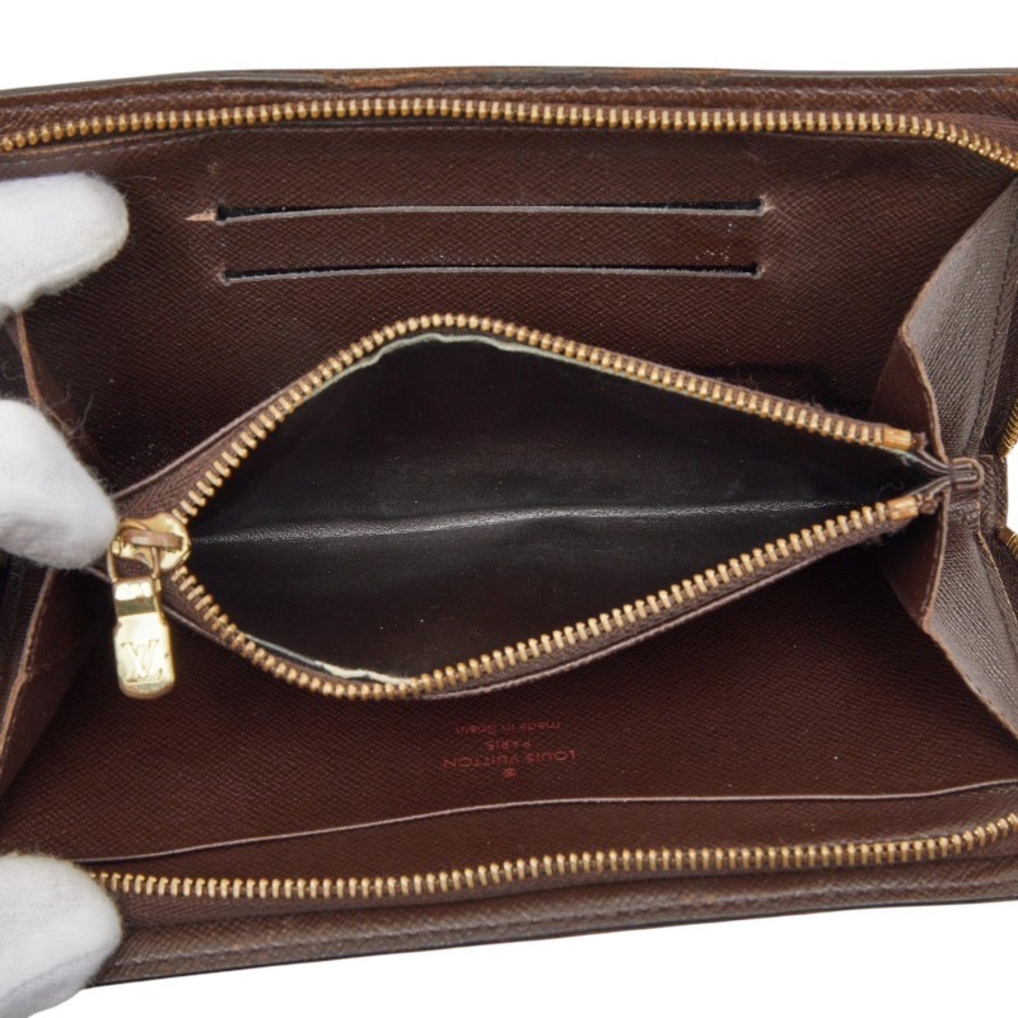 Louis Vuitton Brown Pvc Leather Long Wallet