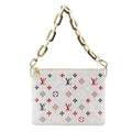 Louis Vuitton Navy Red Color White Leather Shoulder Bag