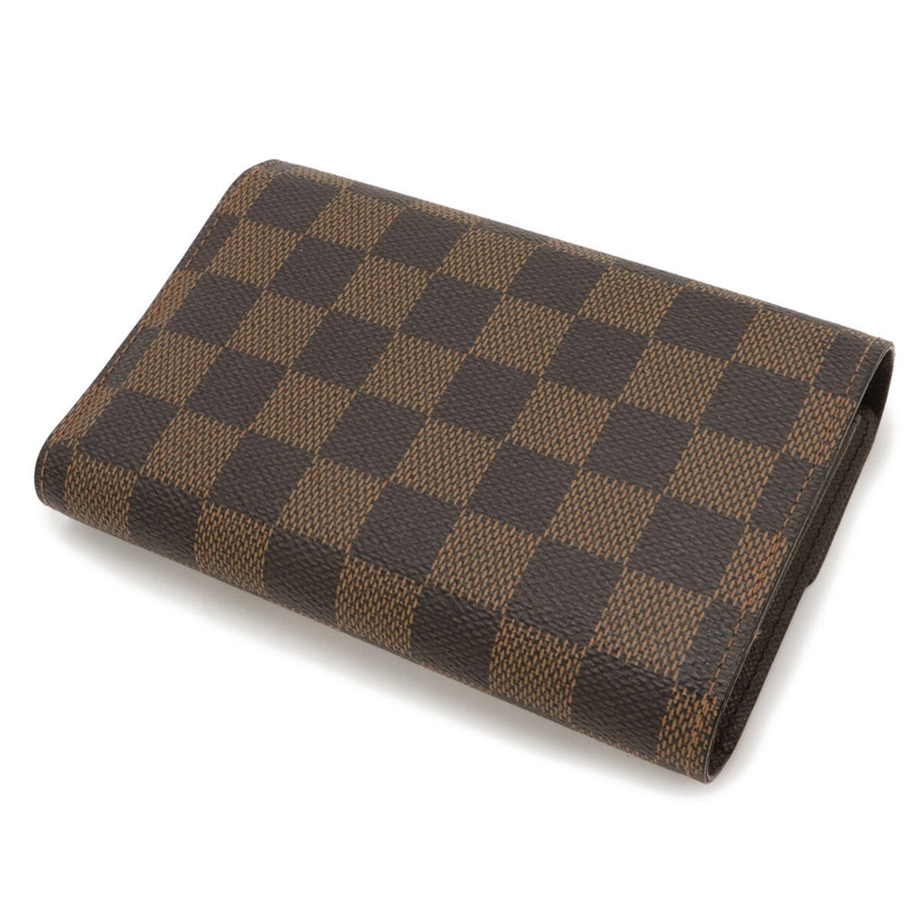 Louis Vuitton Brown Damier Canvas Pvc Damier Canvas Wallet (Tri-Fold)