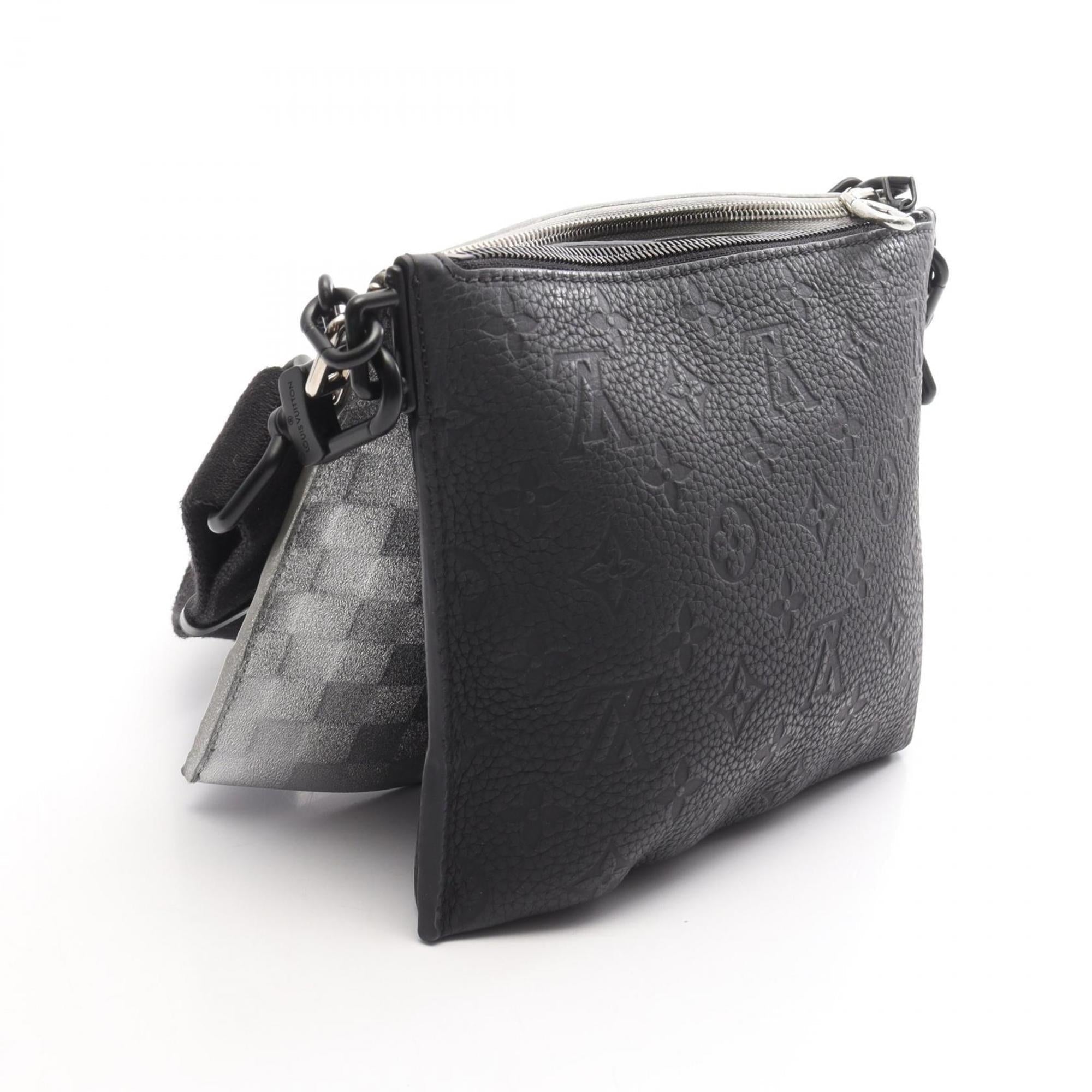 Louis Vuitton Black Silver Leather Shoulder Bag