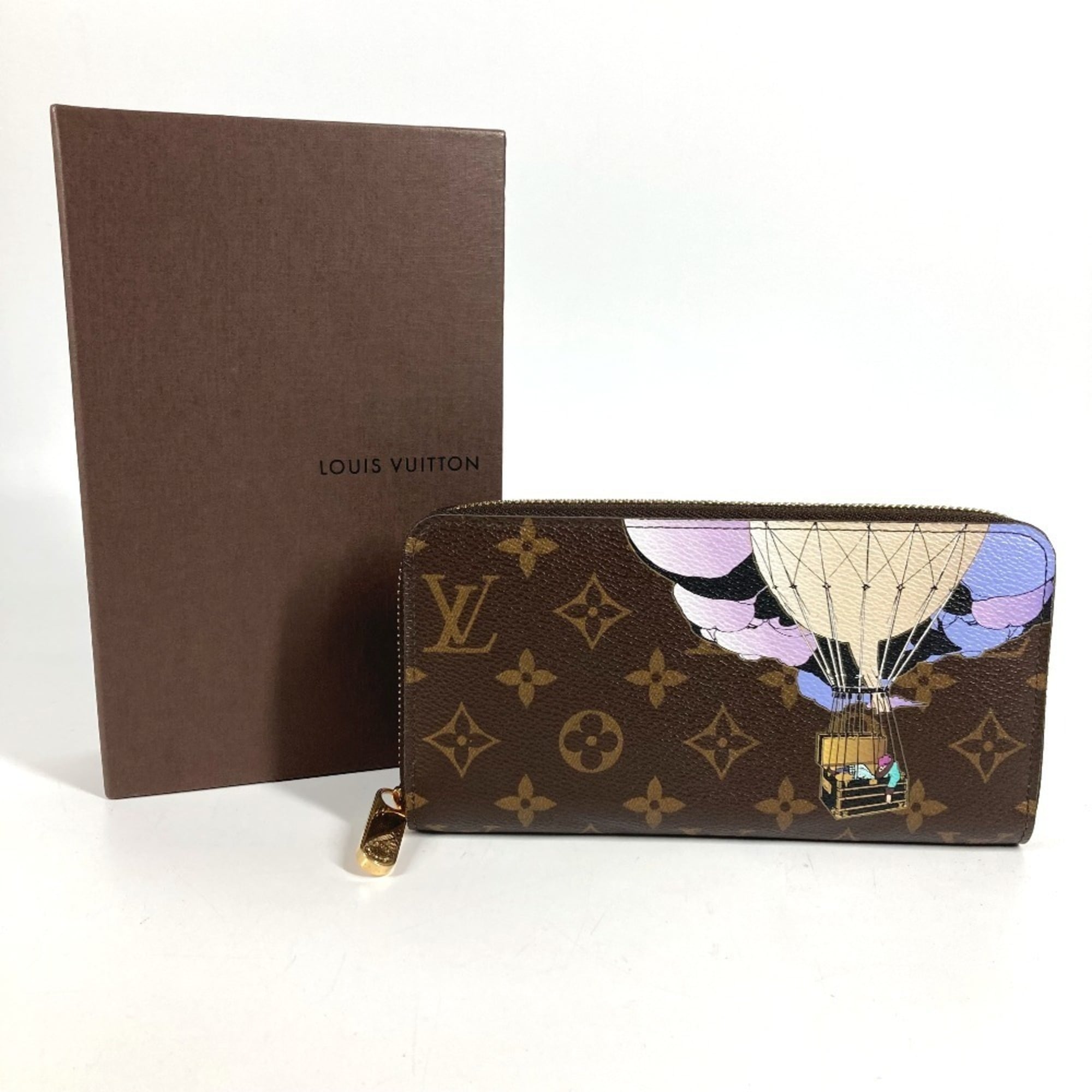 Louis Vuitton Brown Purple Monogram Canvas Long Wallet