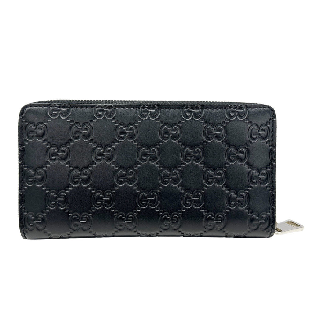 Gucci Black Leather Long Wallet (Bi-Fold) (Pre-Owned)