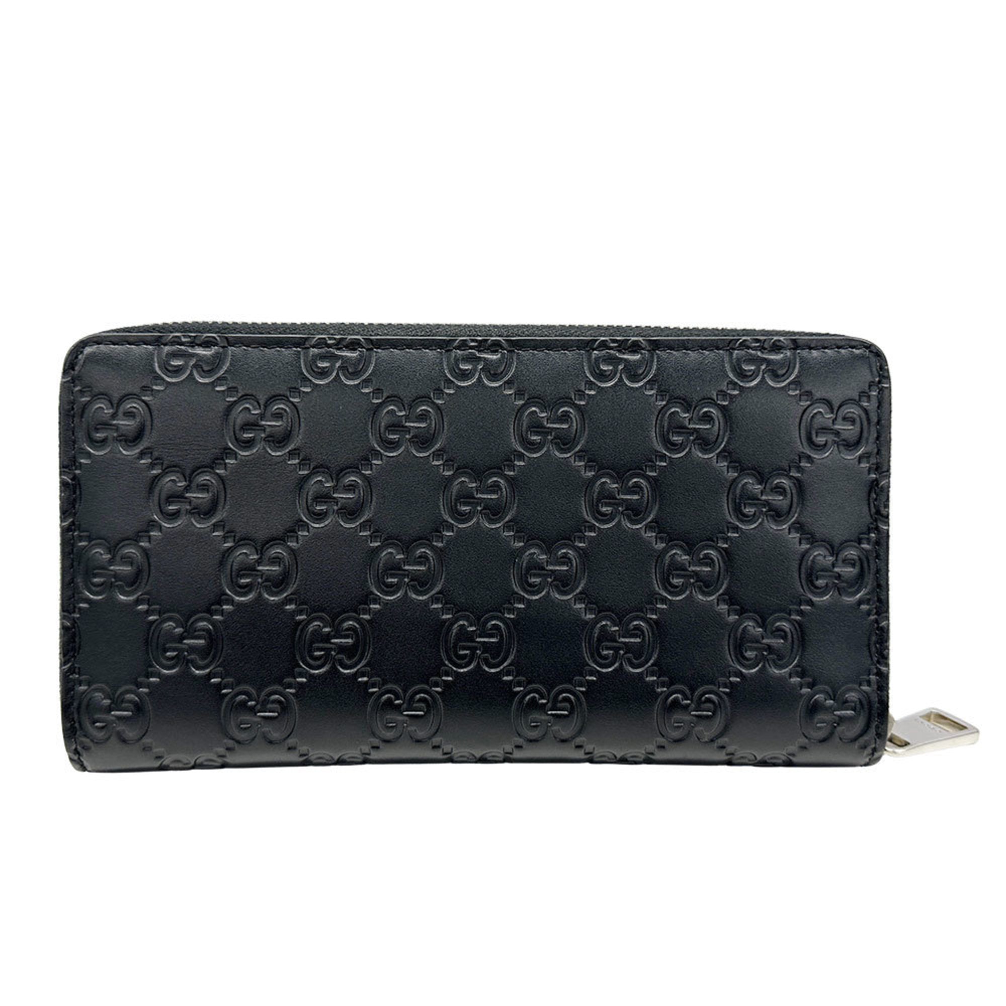 Gucci Black Leather Long Wallet (Bi-Fold) (Pre-Owned)