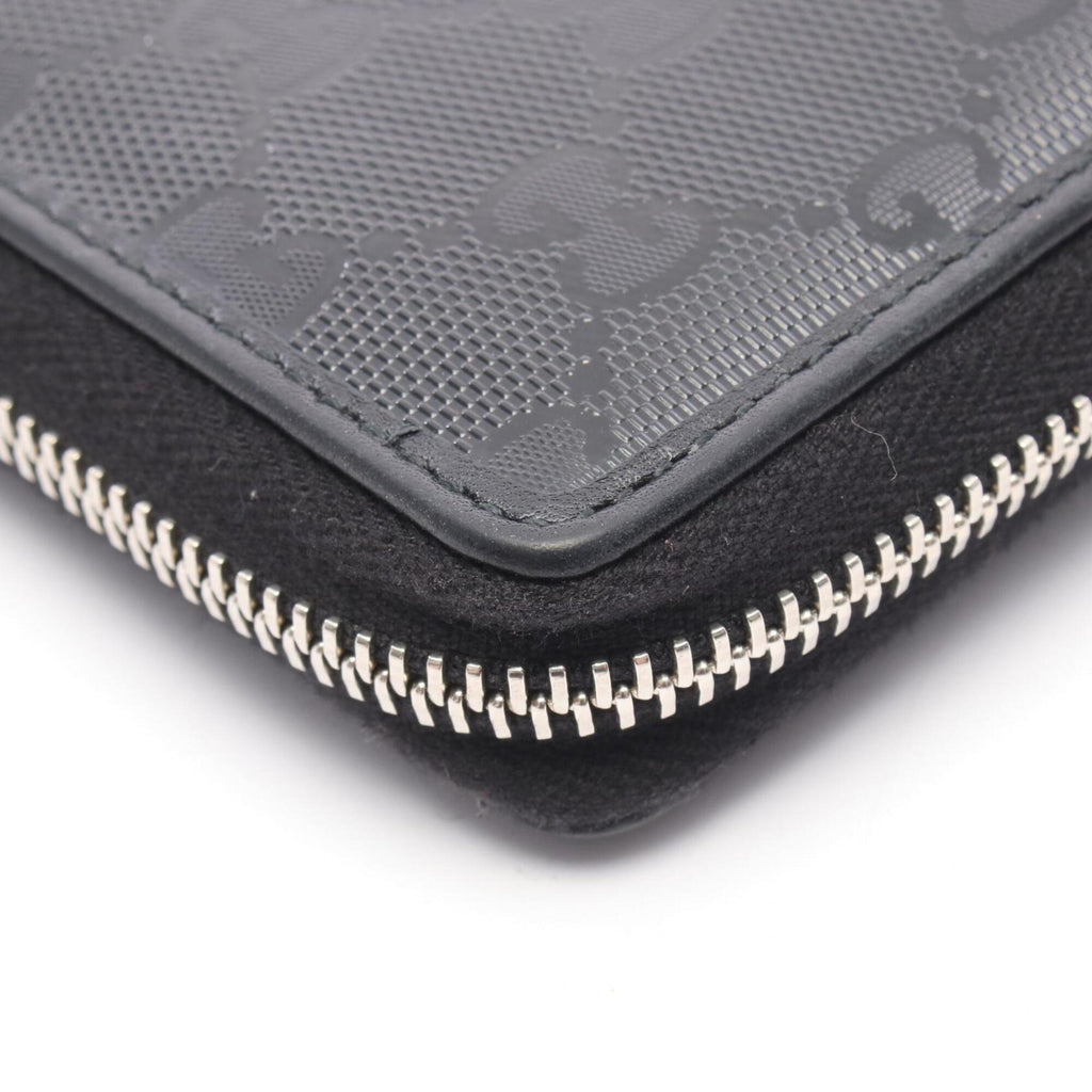 Gucci Black Pvc Leather Long Wallet (Bi-Fold) (Pre-Owned)