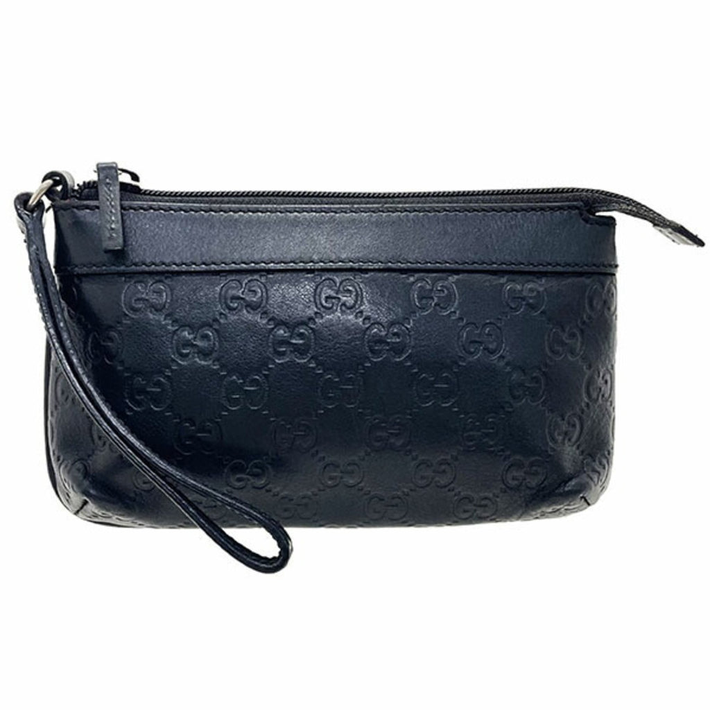Gucci Guccissima Black Leather Pouch (Pre-Owned)
