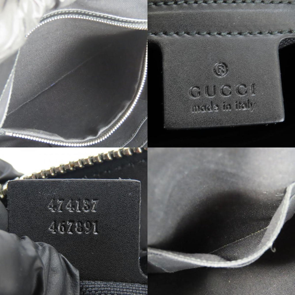 Gucci Black Gray Gg Supreme Shoulder Bag (Pre-Owned)