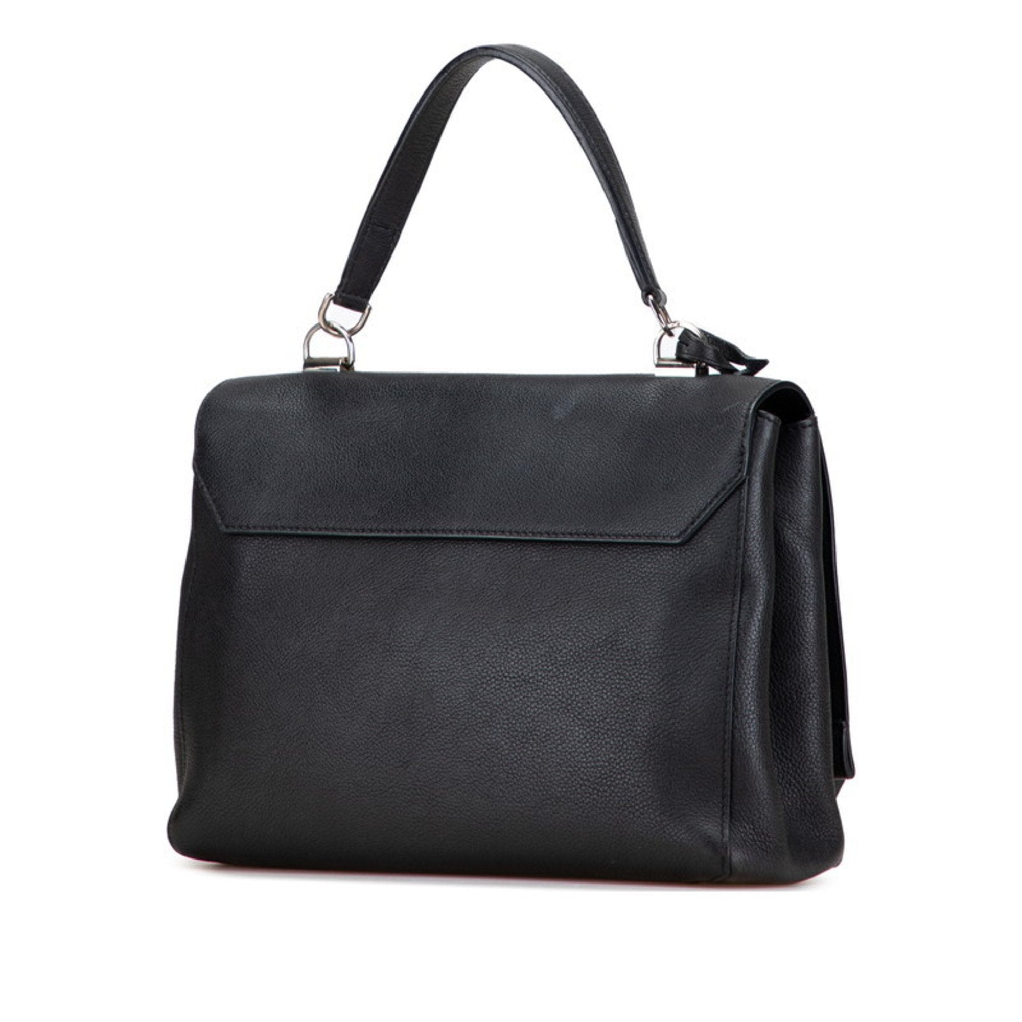 Louis Vuitton Lockme Ii Black Noir Leather Handbag Shoulder Bag