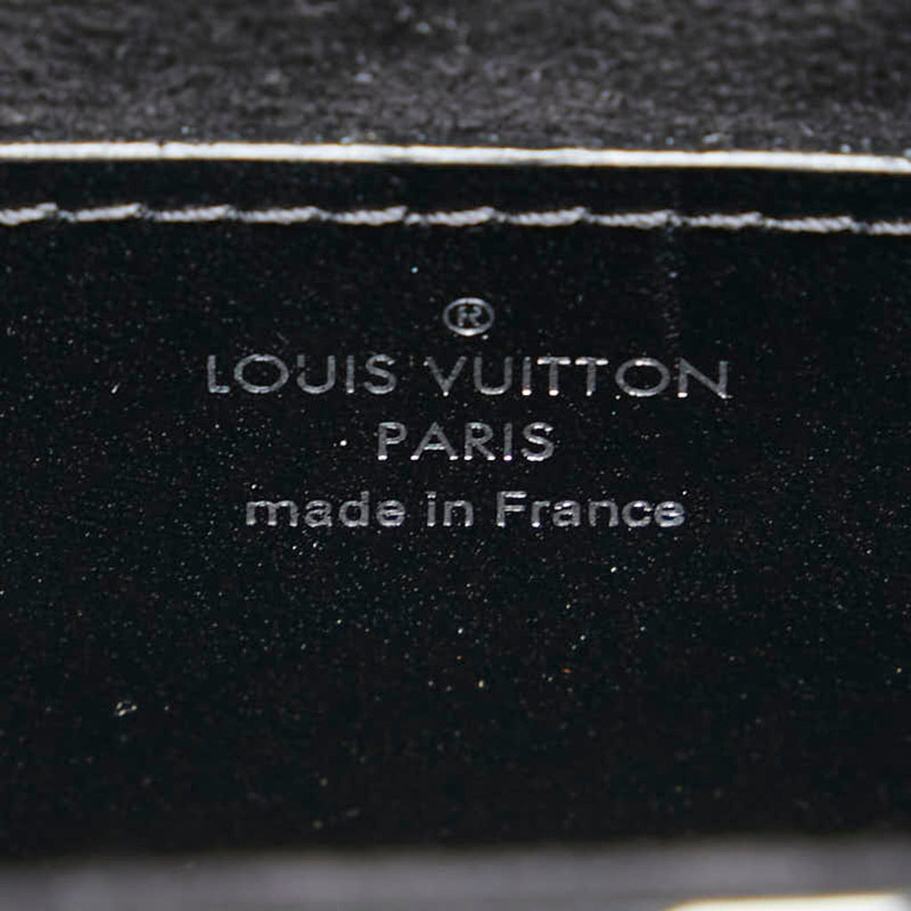 Louis Vuitton Black Noir White Leather Shoulder Bag