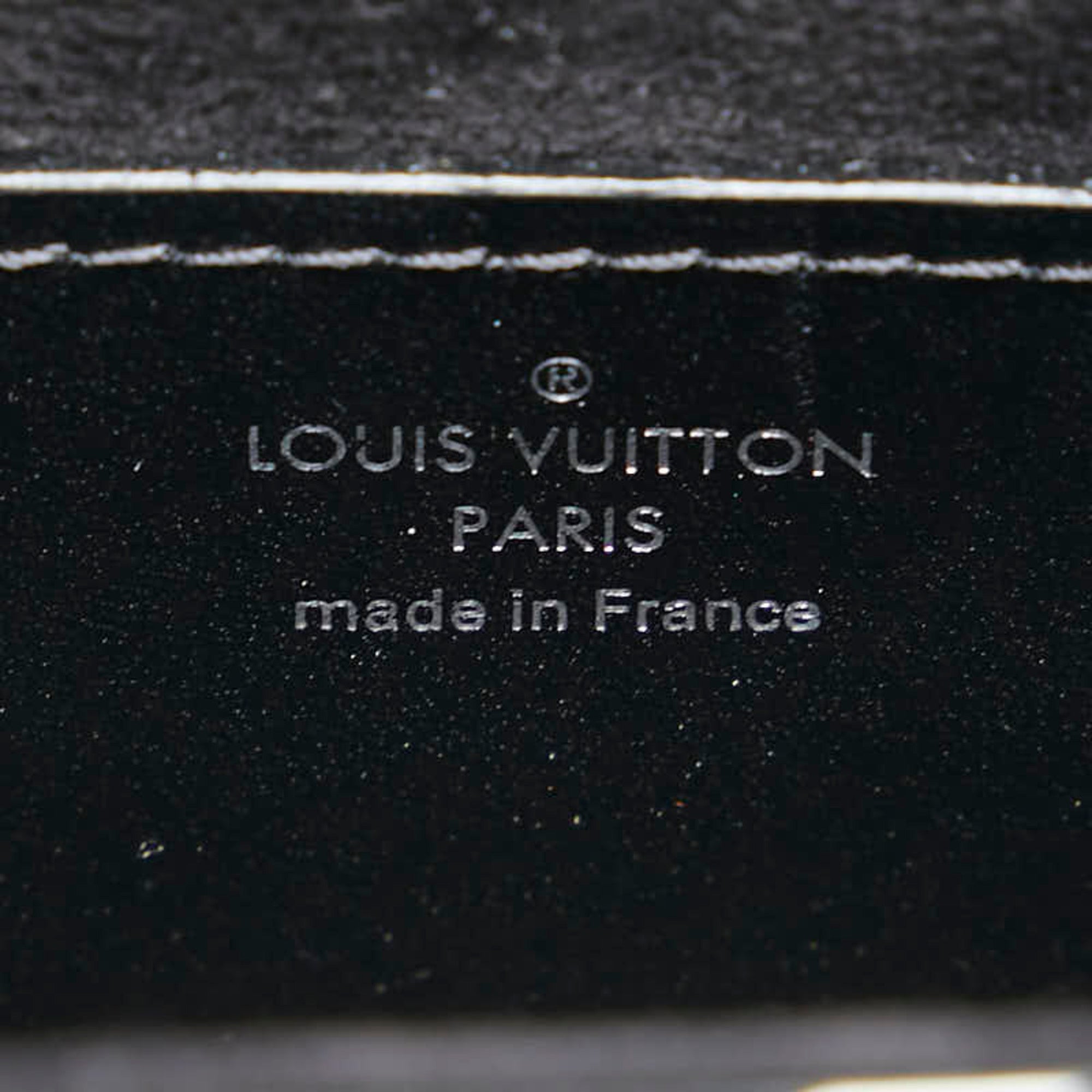 Louis Vuitton Black Noir White Leather Shoulder Bag