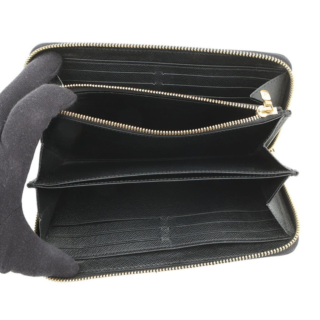 Louis Vuitton Black Noir Epi Leather Long Wallet