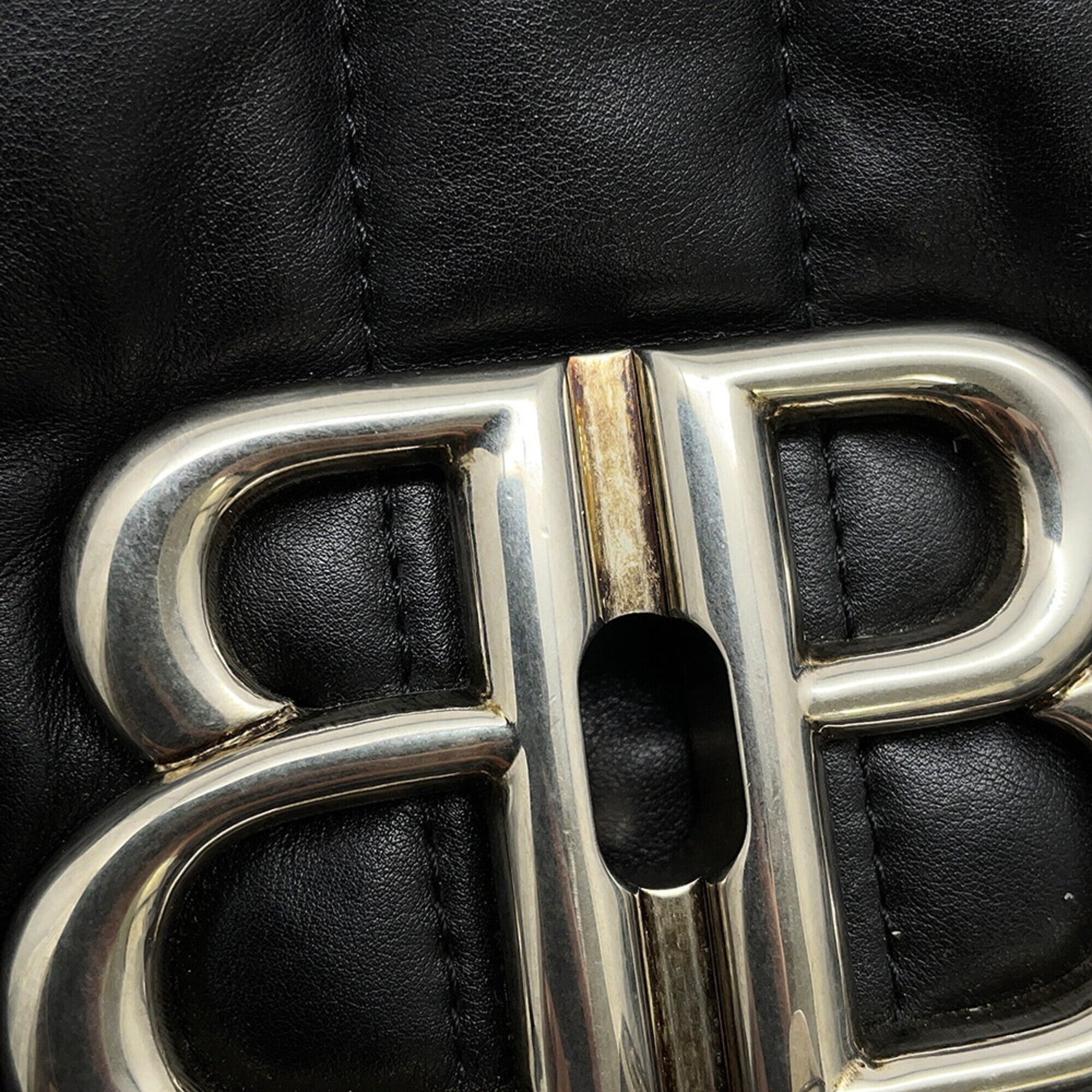 Balenciaga Black Leather Handbag Shoulder