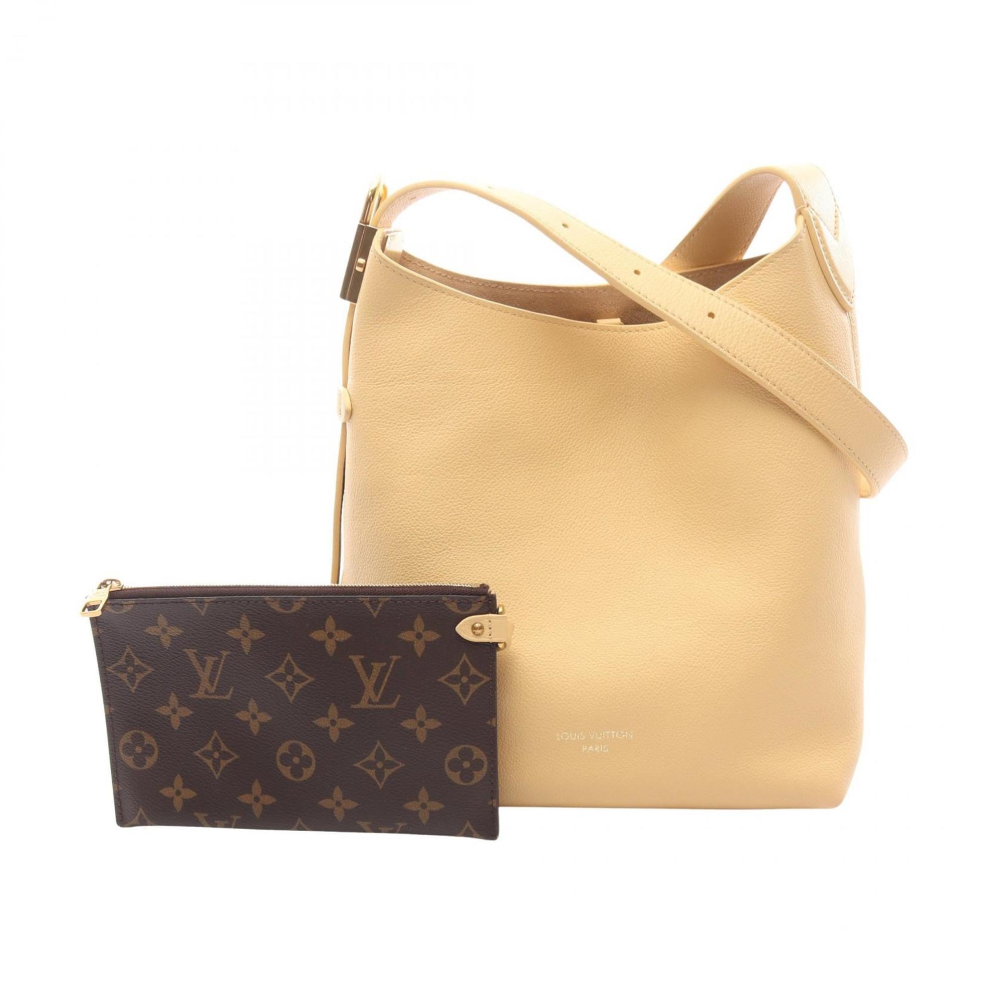 Louis Vuitton Beige Leather Shoulder Bag