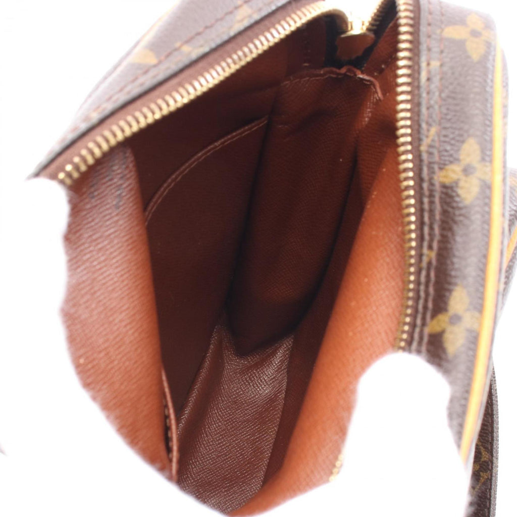 Louis Vuitton Brown Pvc Coated Canvas Leather Shoulder Bag