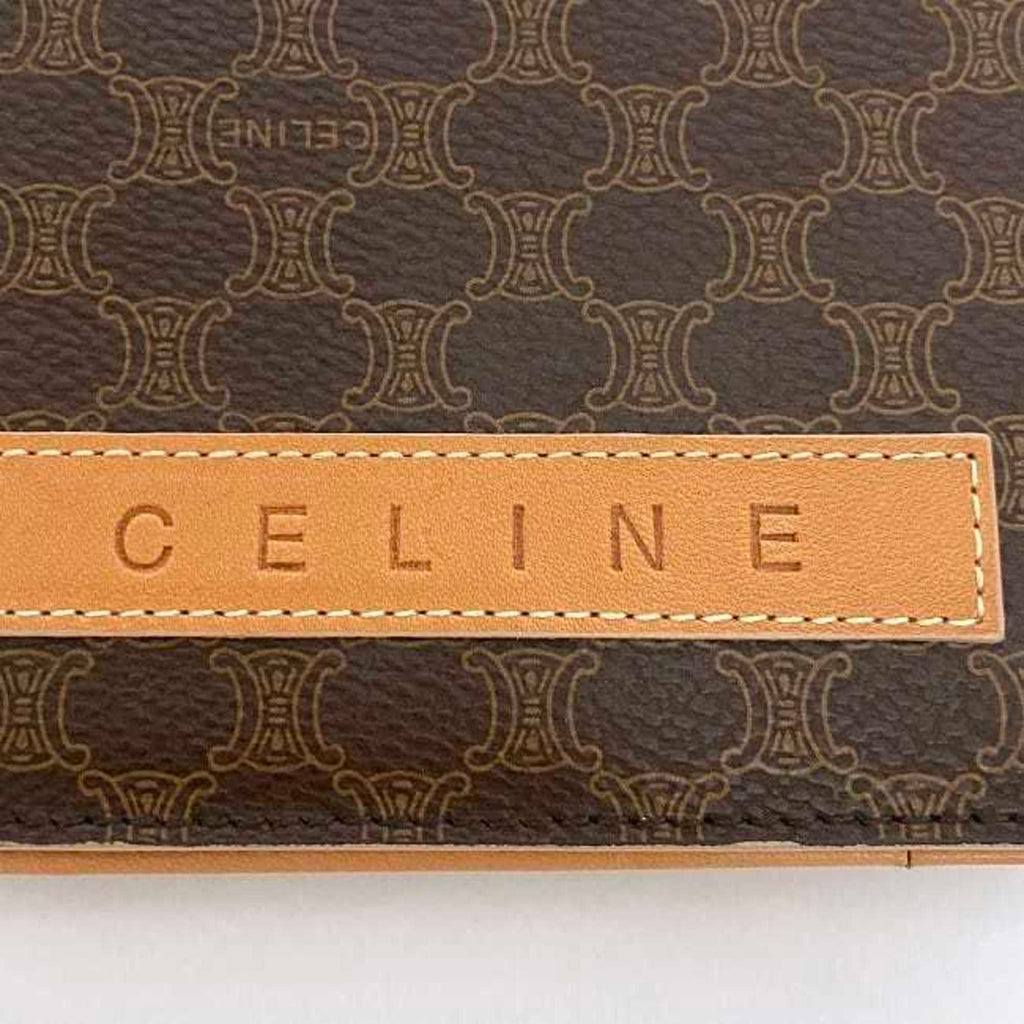 Celine Macadam Brown Pvc Long Wallet (Bi-Fold)