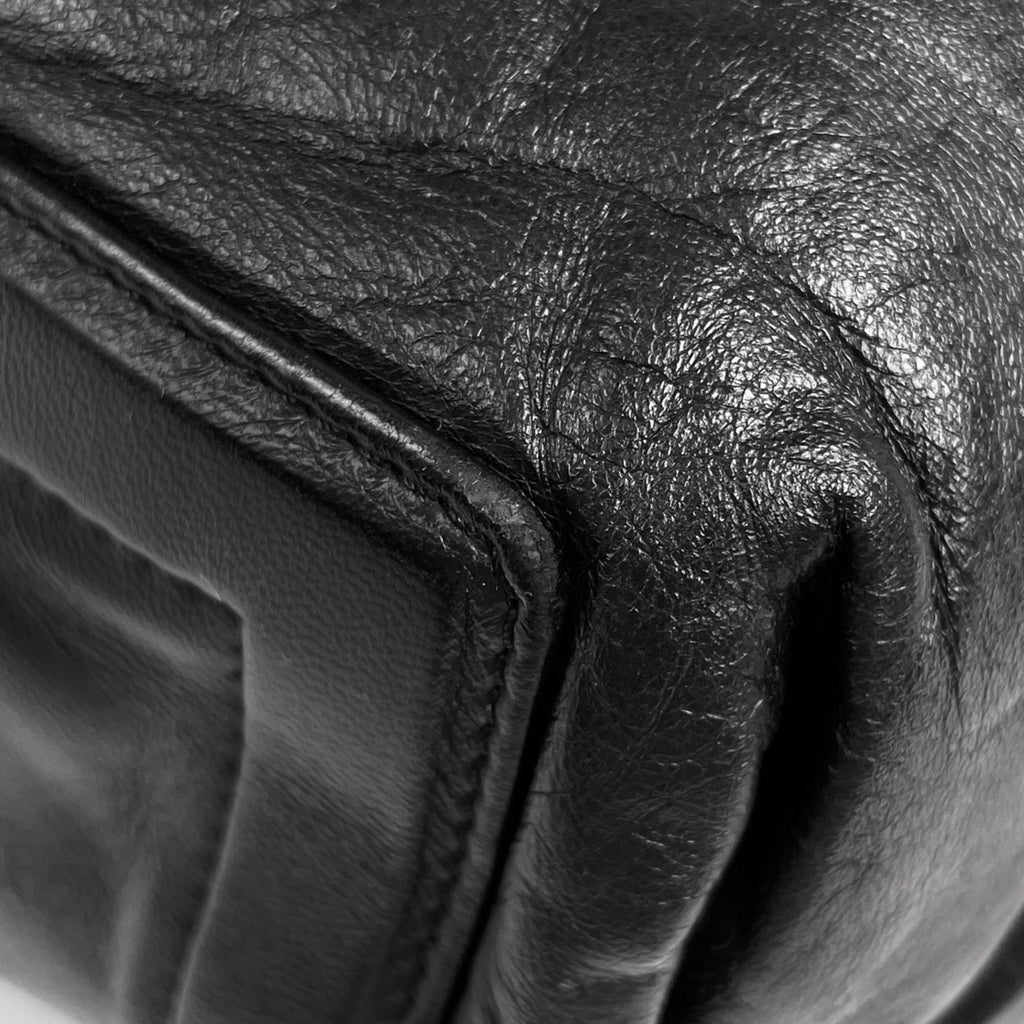 Chanel Black Leather Handbag Tote Bag