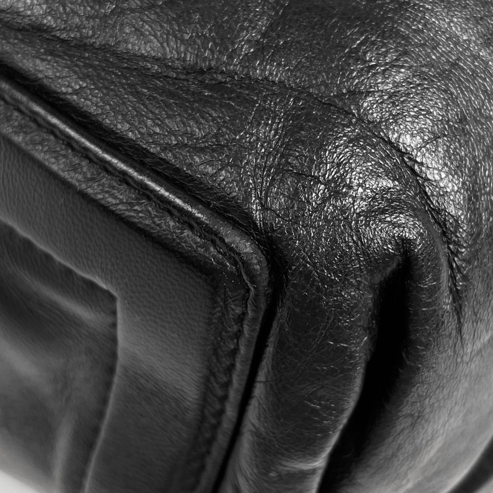 Chanel Black Leather Handbag Tote Bag