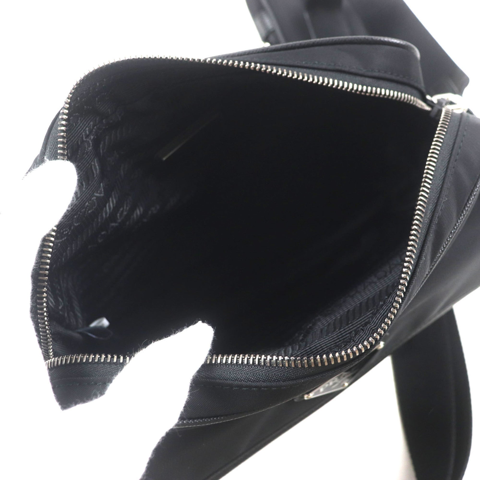 Prada Black Nylon Saffiano Shoulder Bag
