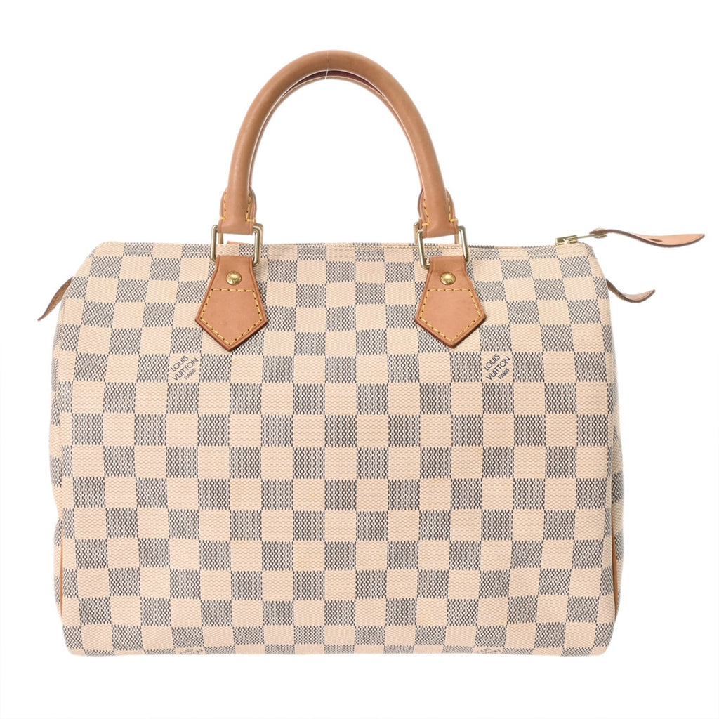 Louis Vuitton White Damier Azur Canvas Handbag