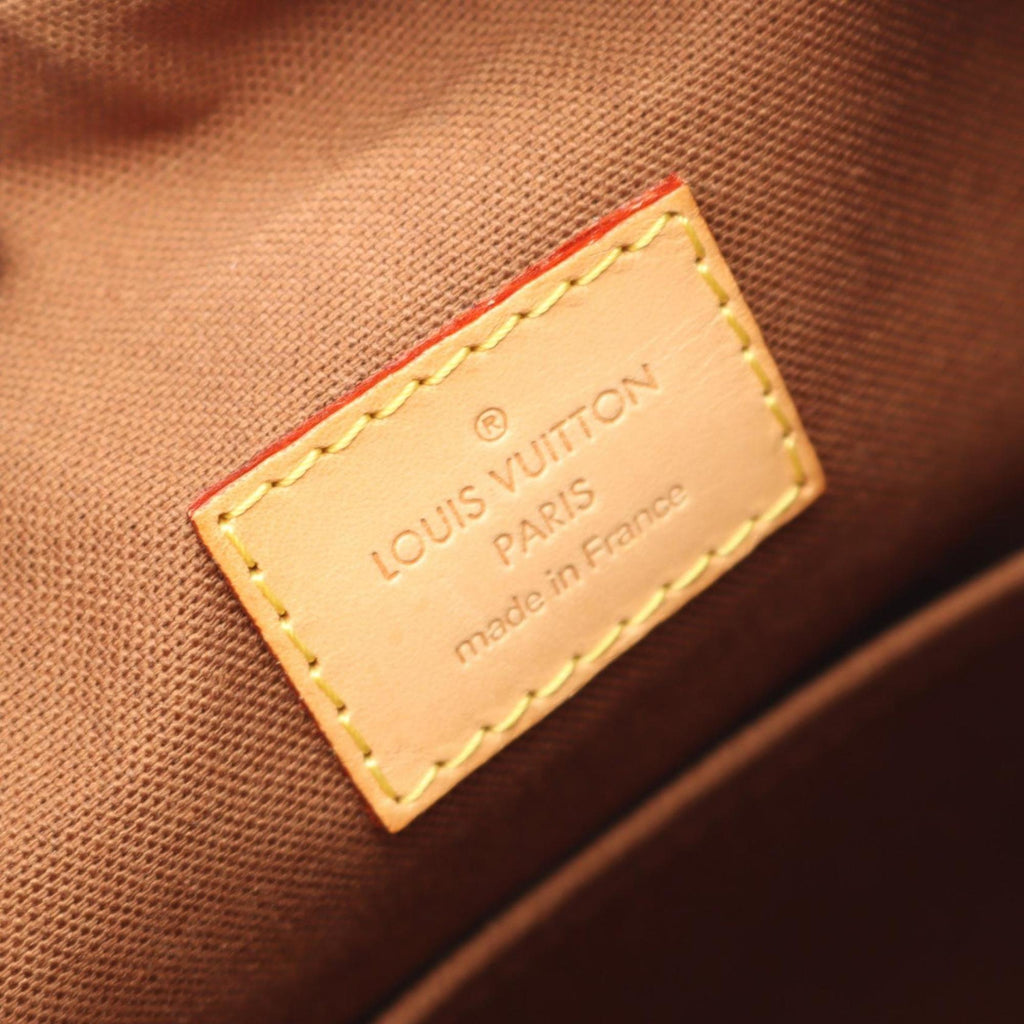 Louis Vuitton Brown Coated Canvas Leather Shoulder Bag