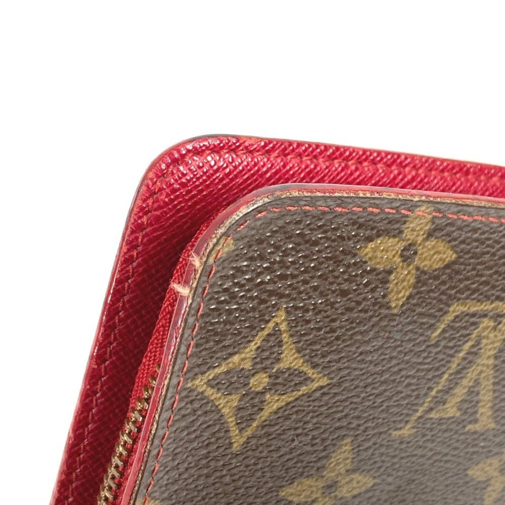 Louis Vuitton Brown Monogram Cherry Red Color Monogram Long Wallet