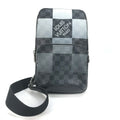 Louis Vuitton Black Galle Gray Canvas Shoulder Bag Sling Bag