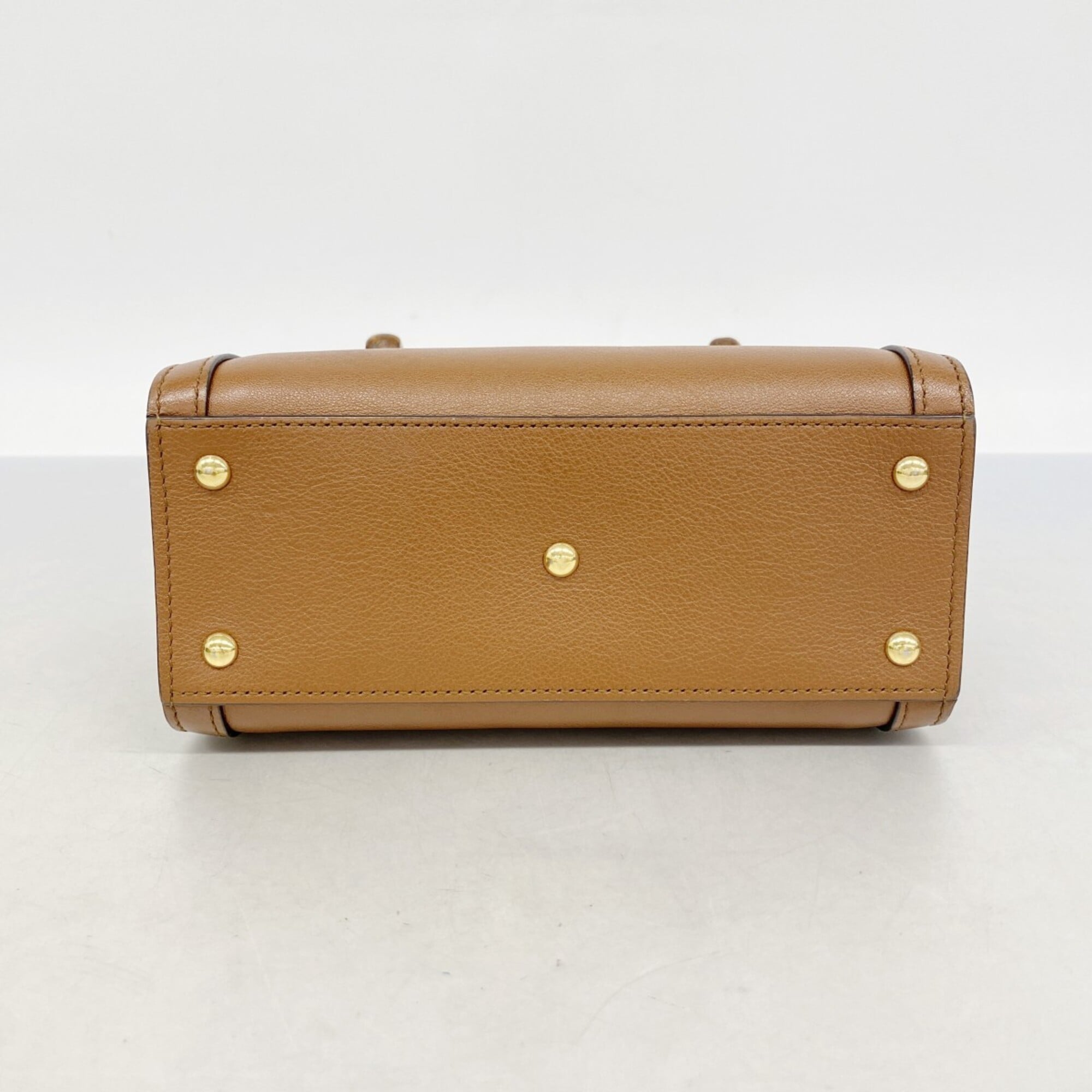 Gucci Brown Leather Handbag (Pre-Owned)