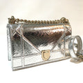 Christian Dior Silver Leather Shoulder Bag (Pre-Owned)
