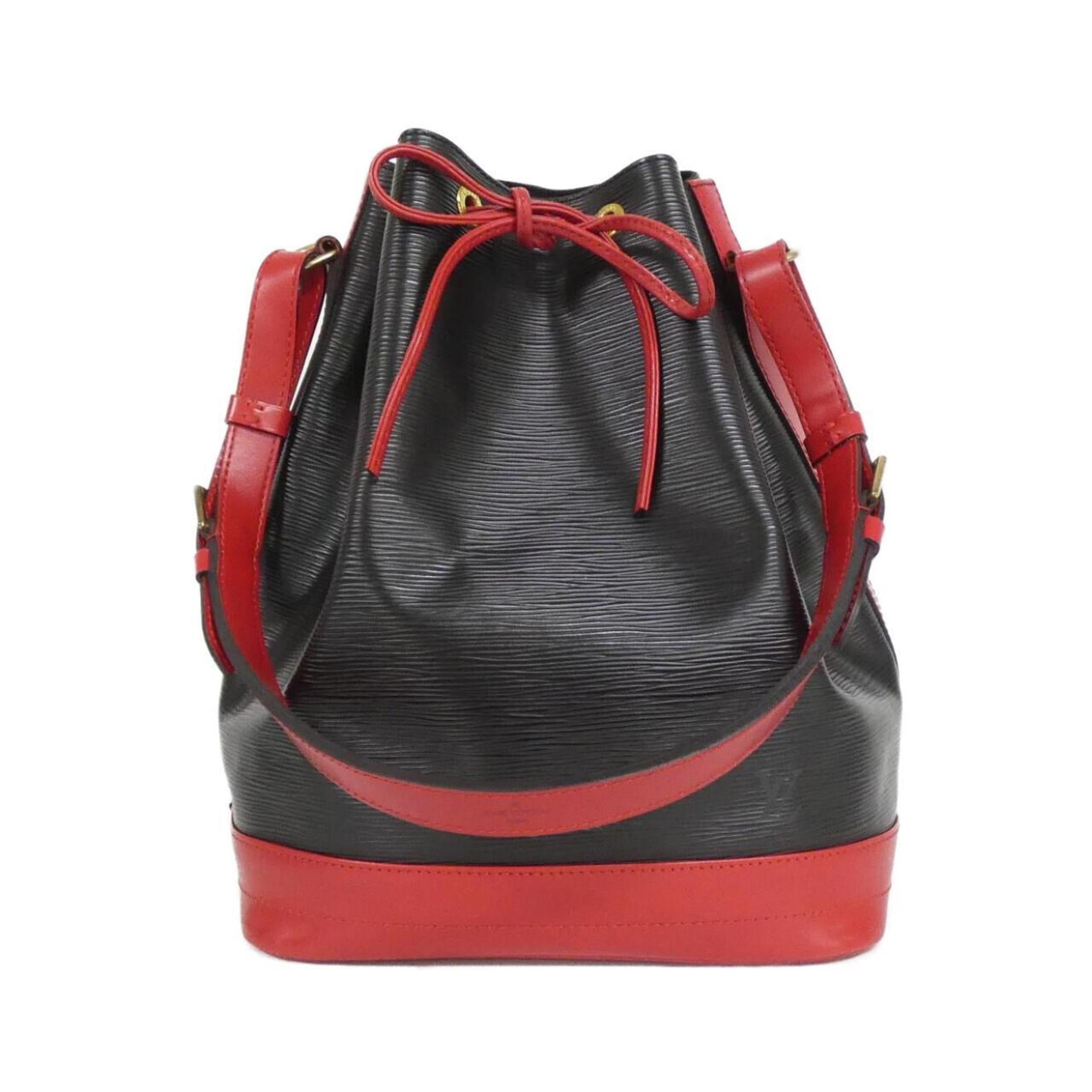 Louis Vuitton Black Red Color Leather Shoulder Bag