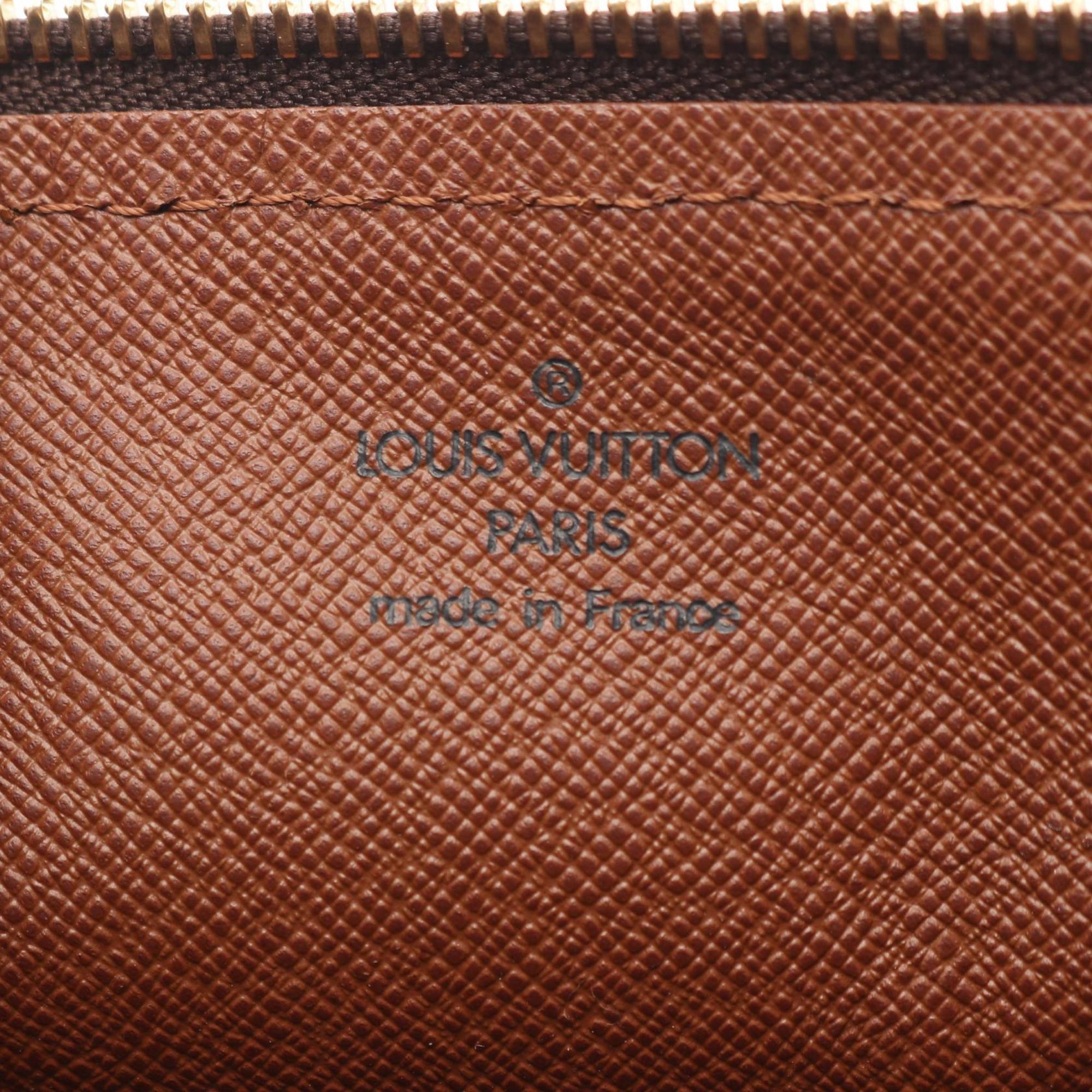 Louis Vuitton Brown Monogram Coated Canvas Leather Handbag