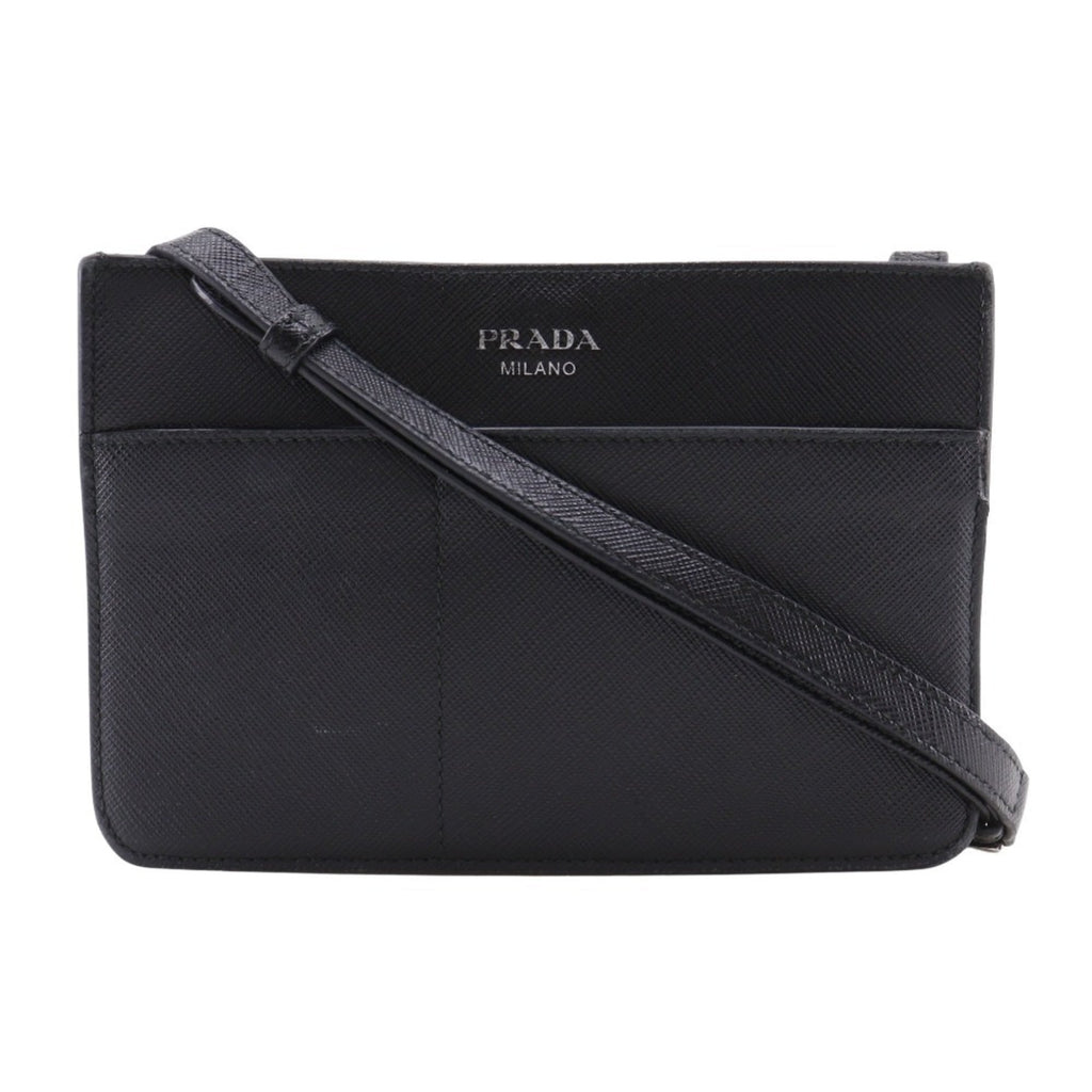 Prada Black Leather Shoulder Bag