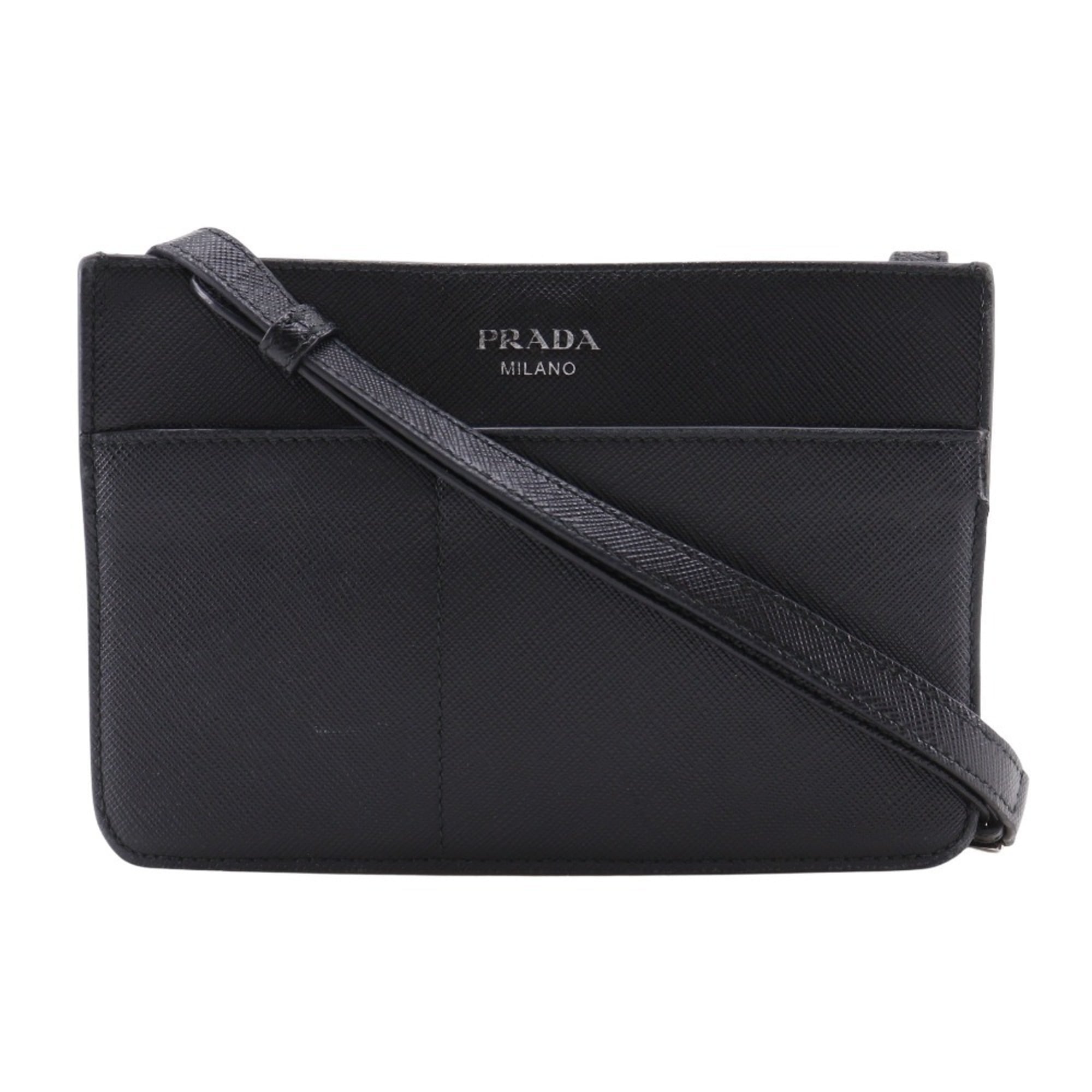 Prada Black Leather Shoulder Bag
