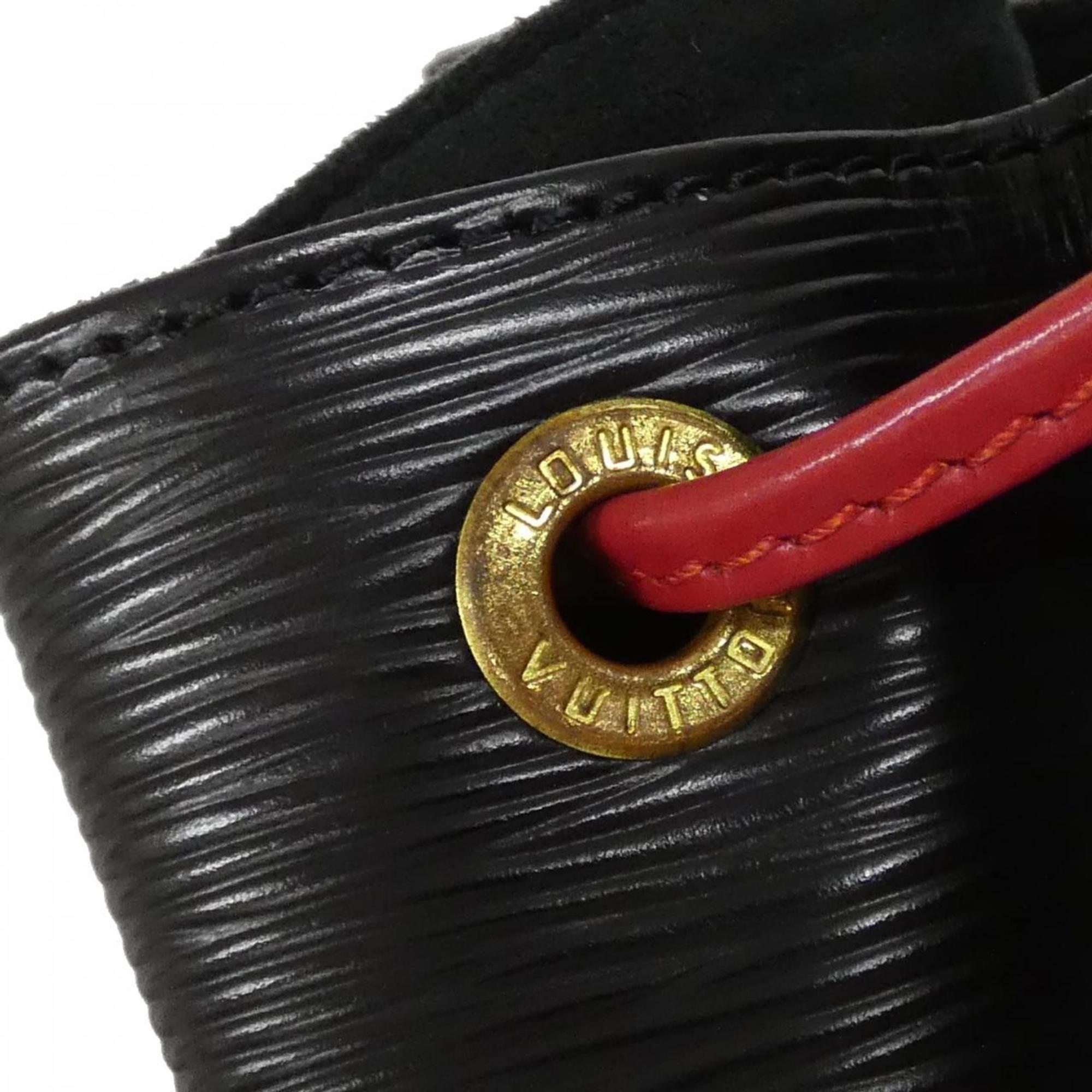 Louis Vuitton Black Red Color Leather Shoulder Bag