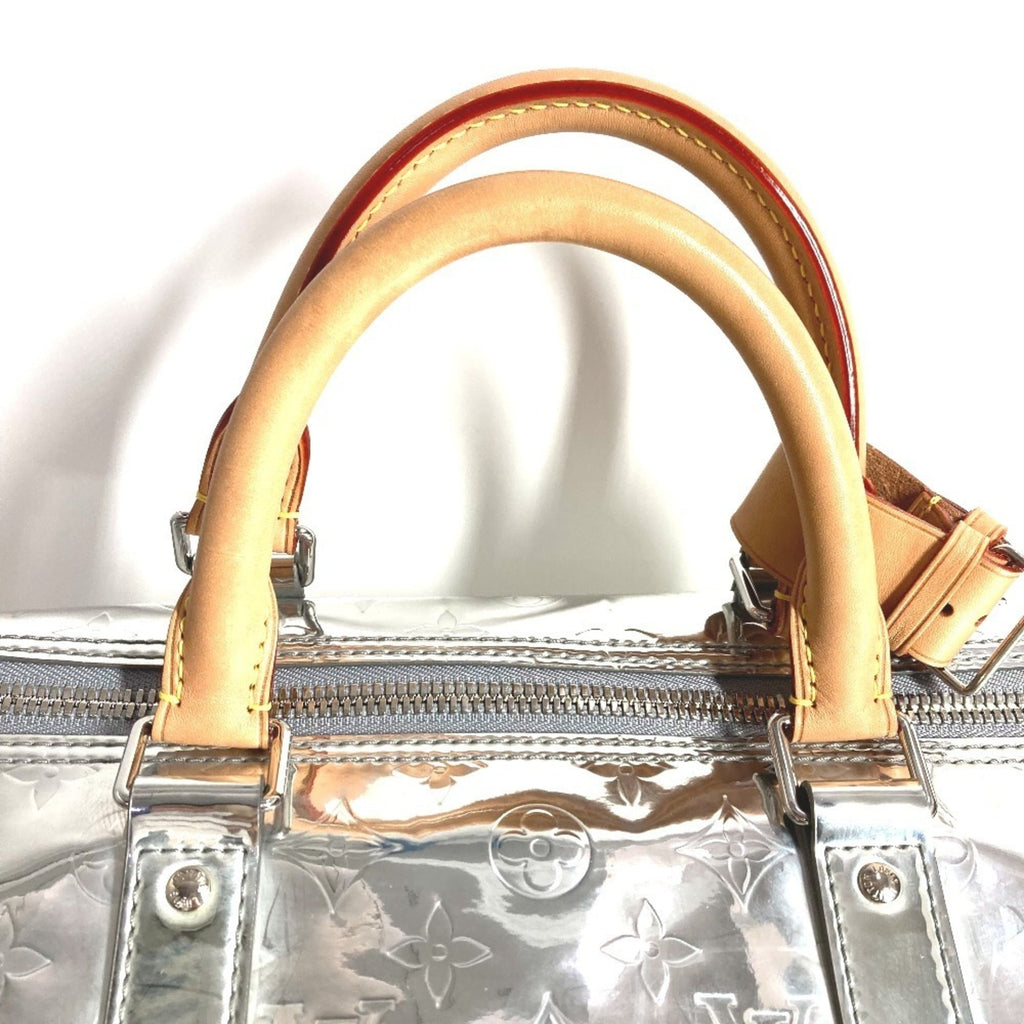 Louis Vuitton Silver Leather Boston Bag Handbag