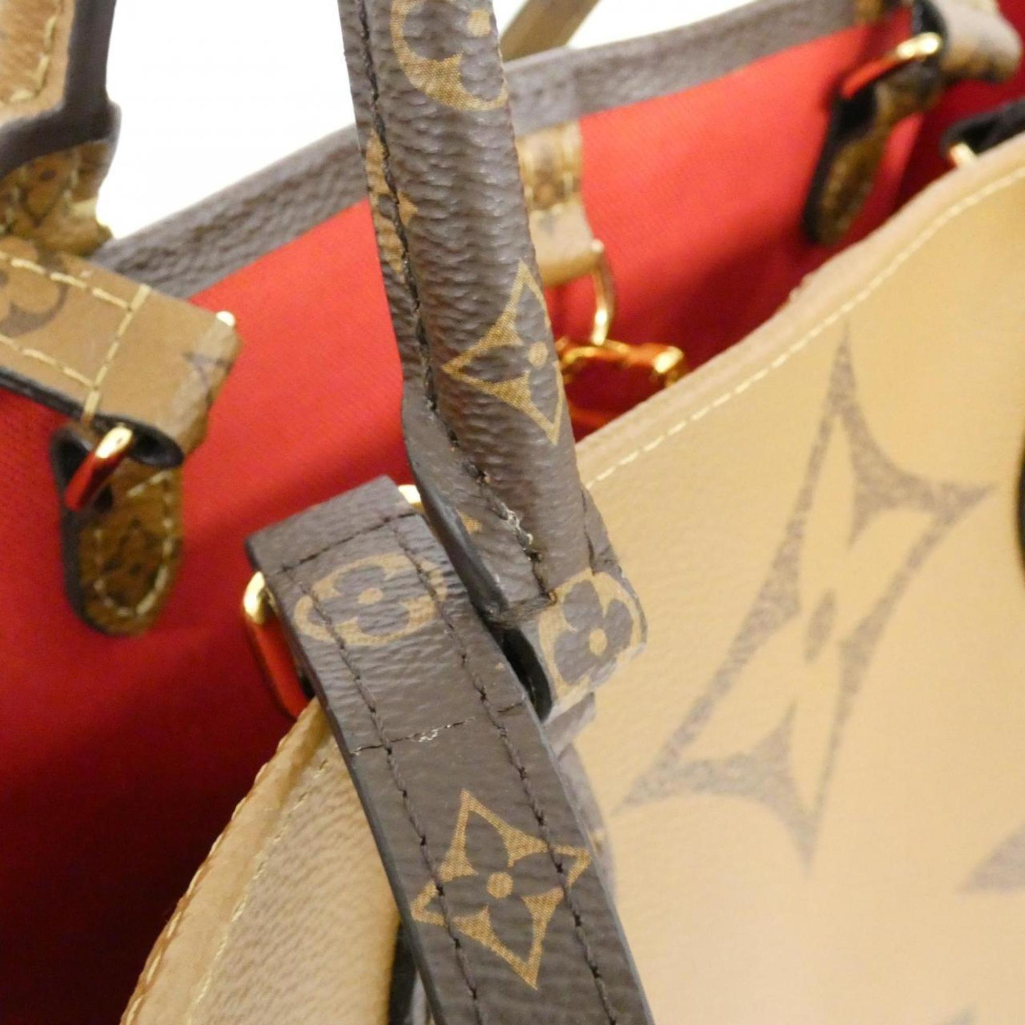 Louis Vuitton Marron Coated Canvas Handbag