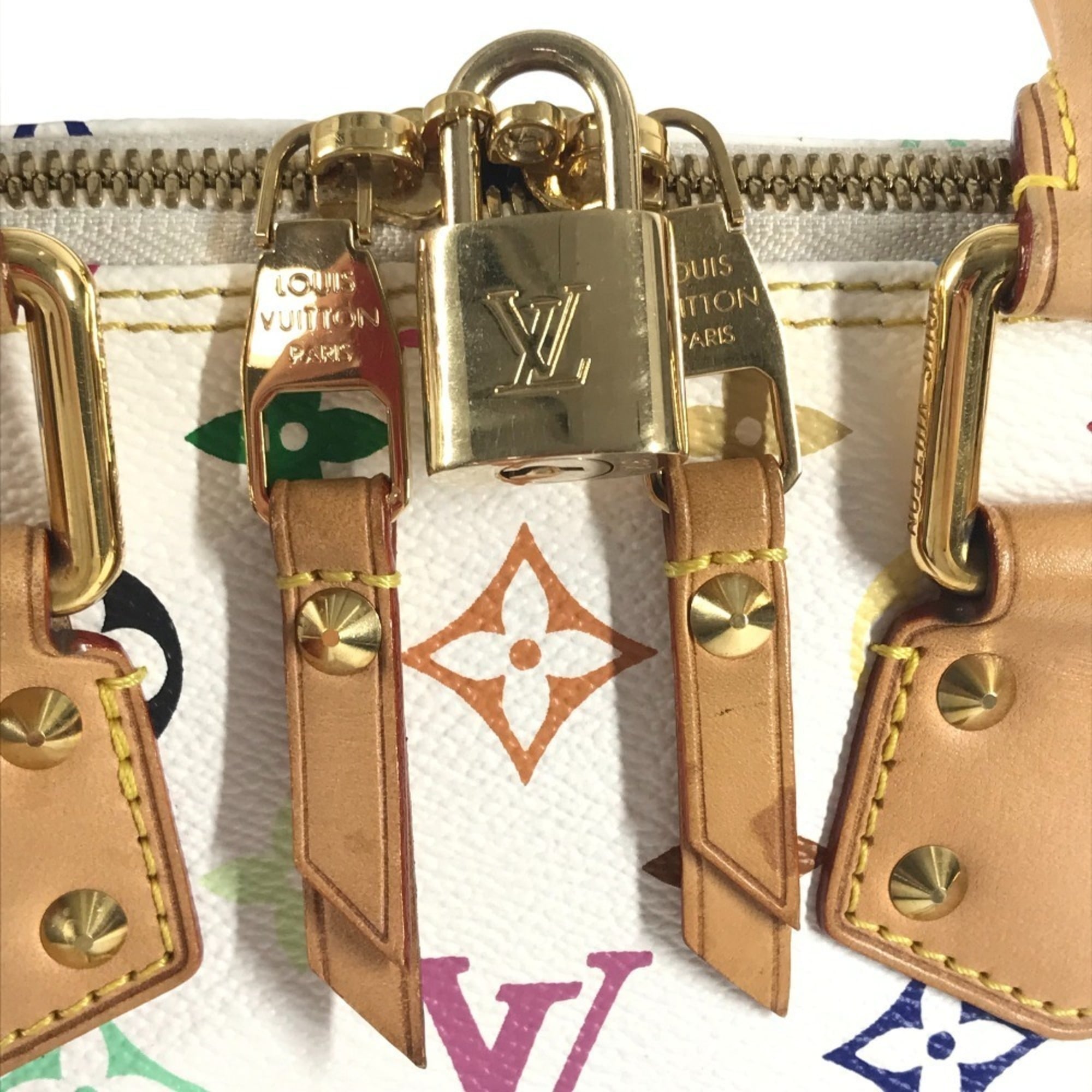 Louis Vuitton Blanc Monogram Multicolore Handbag Tote Bag