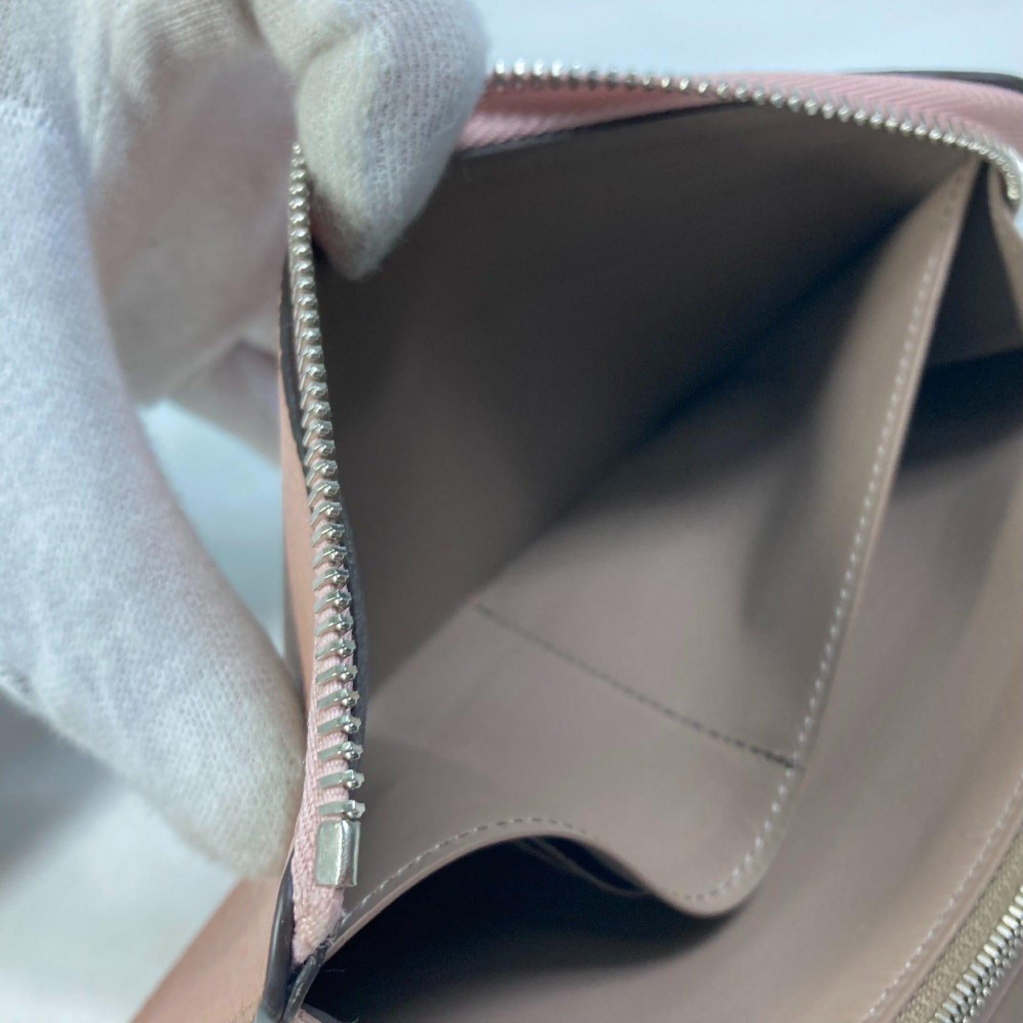 Louis Vuitton Pink Leather Long Wallet