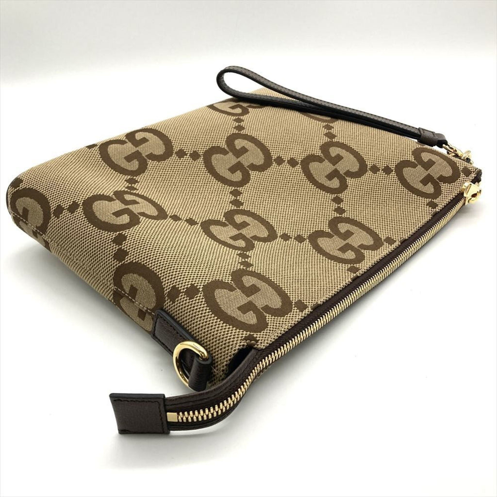 Gucci Beige Gg Canvas Canvas Shoulder Bag (Pre-Owned)