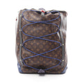 Louis Vuitton Black Blue Brown Monogram Pvc Coated Canvas Leather Backpack