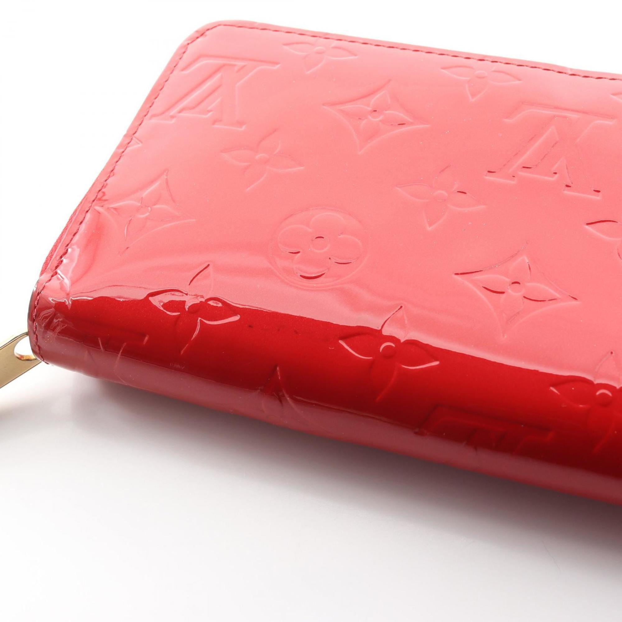 Louis Vuitton Cerise Red Color Vernis Leather Long Wallet