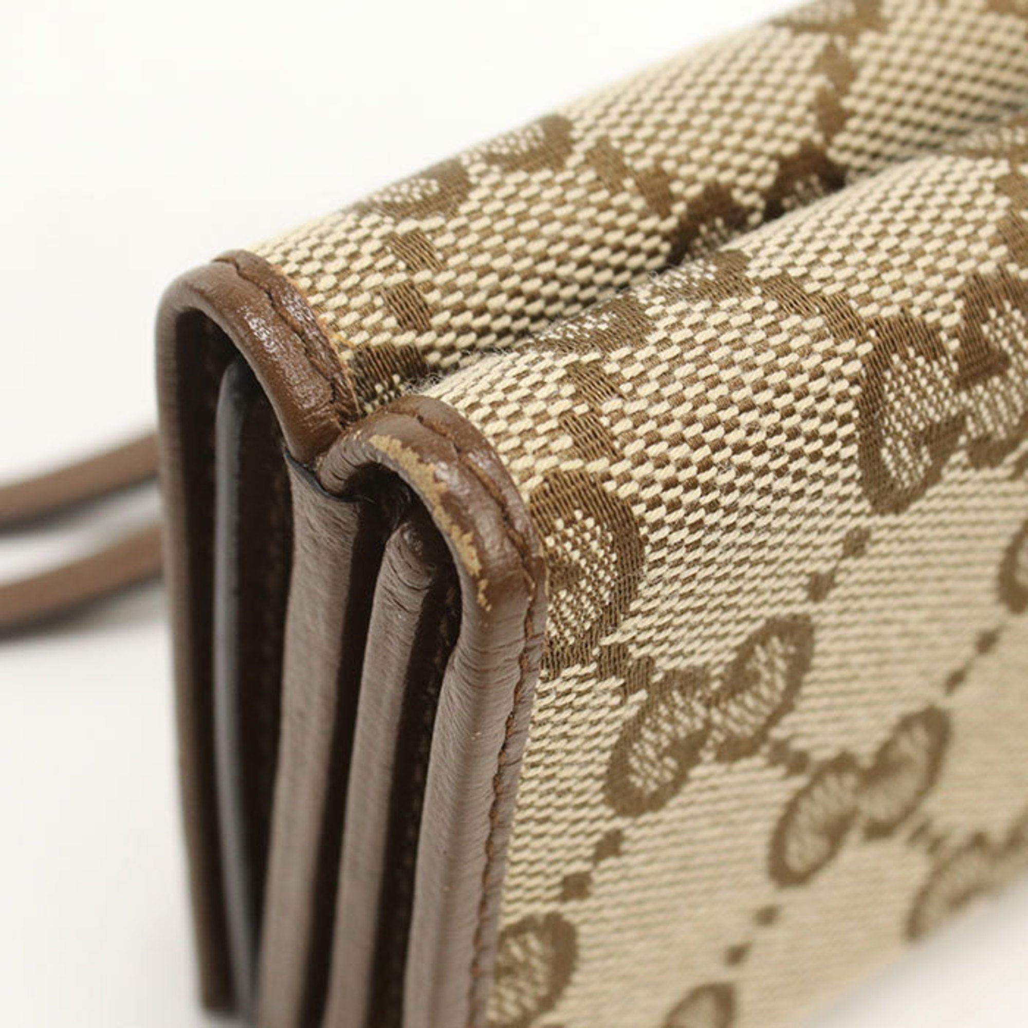 Gucci Beige Gg Canvas Wallet (Tri-Fold) (Pre-Owned)