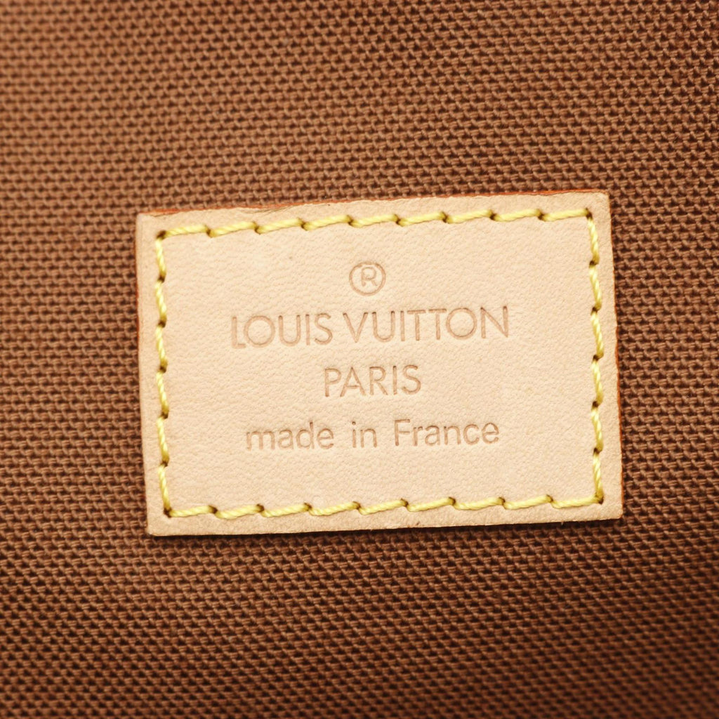 Louis Vuitton Brown Coated Canvas Leather Tote Bag