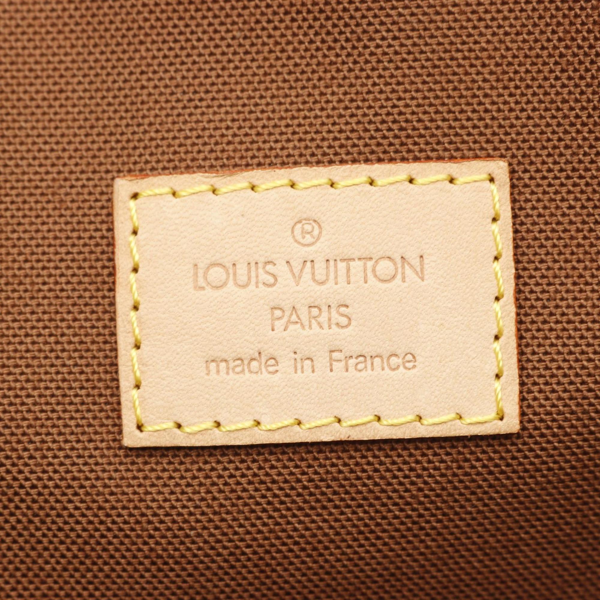 Louis Vuitton Brown Coated Canvas Leather Tote Bag