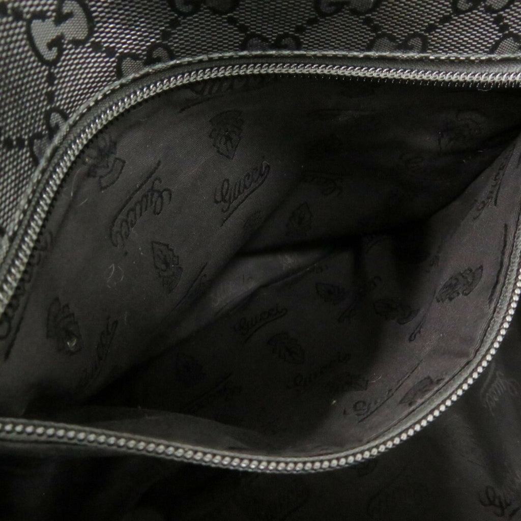Gucci Black Coated Canvas Pvc Messenger Bag Shoulder Bag (Pre-Owned)
